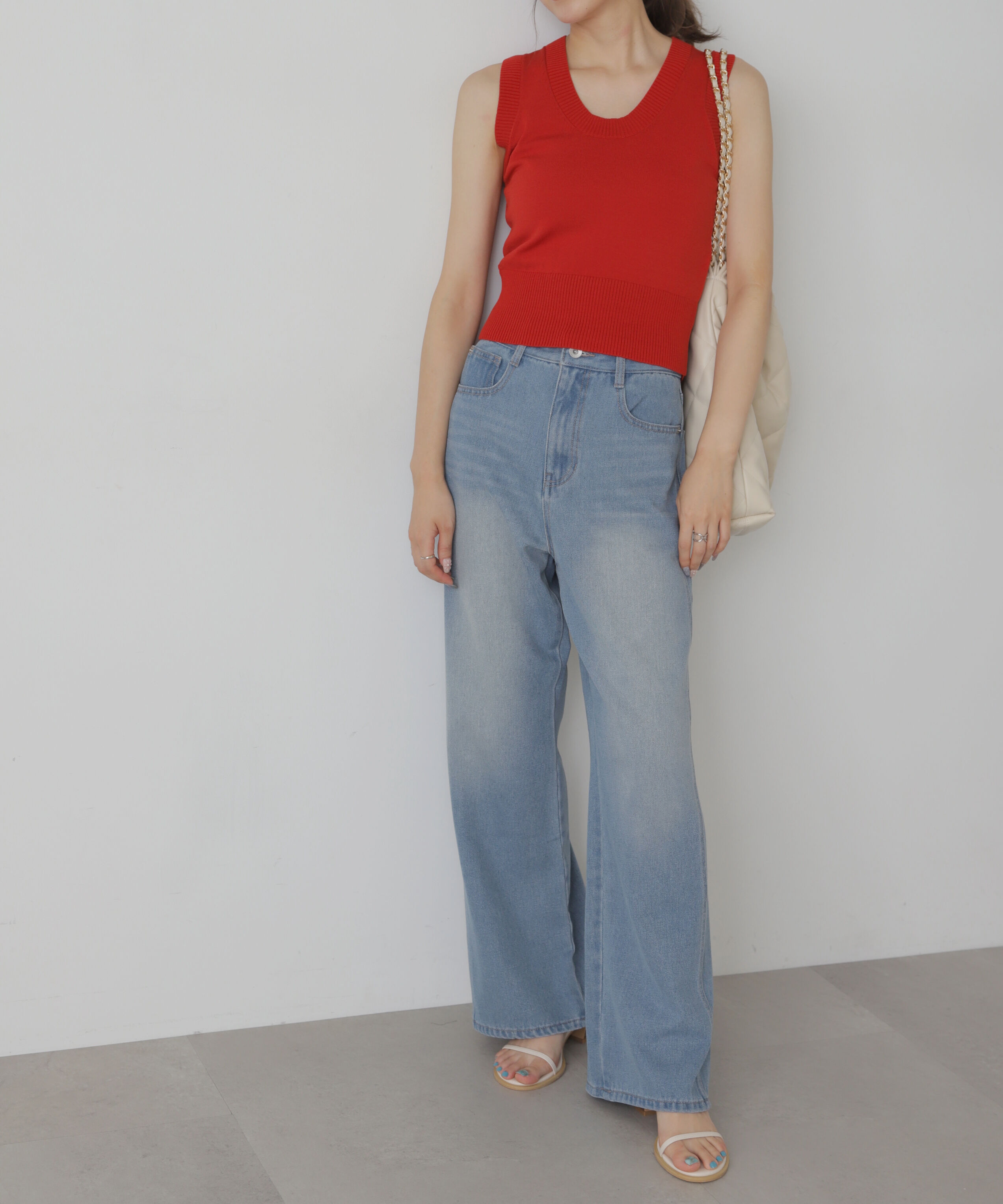  「[XS-Lサイズ展開]サイドパネルヴィンテージライクワイドデニム」|その他|