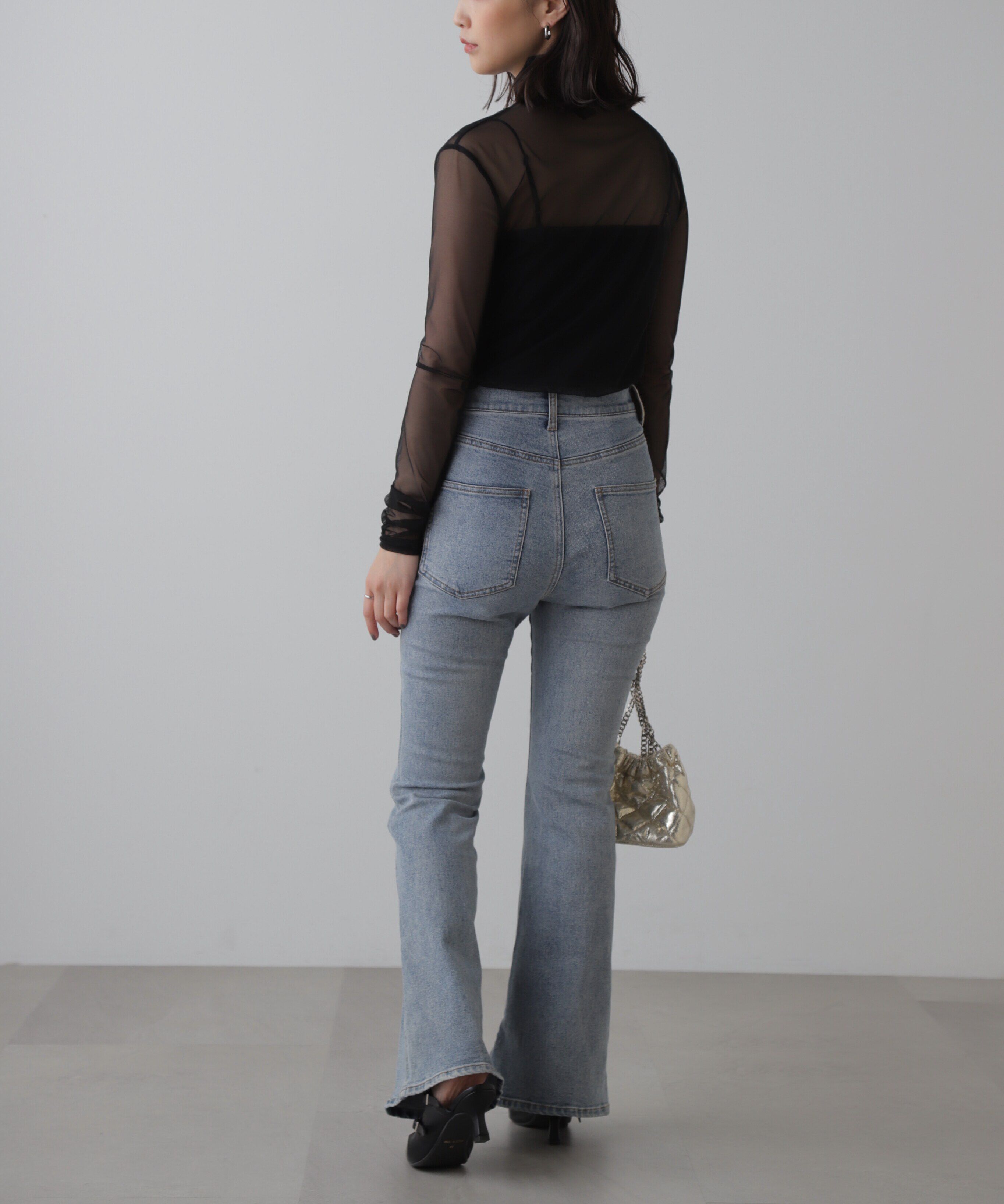  「シースルーハイネックカットソー」|Tシャツ・カットソー|