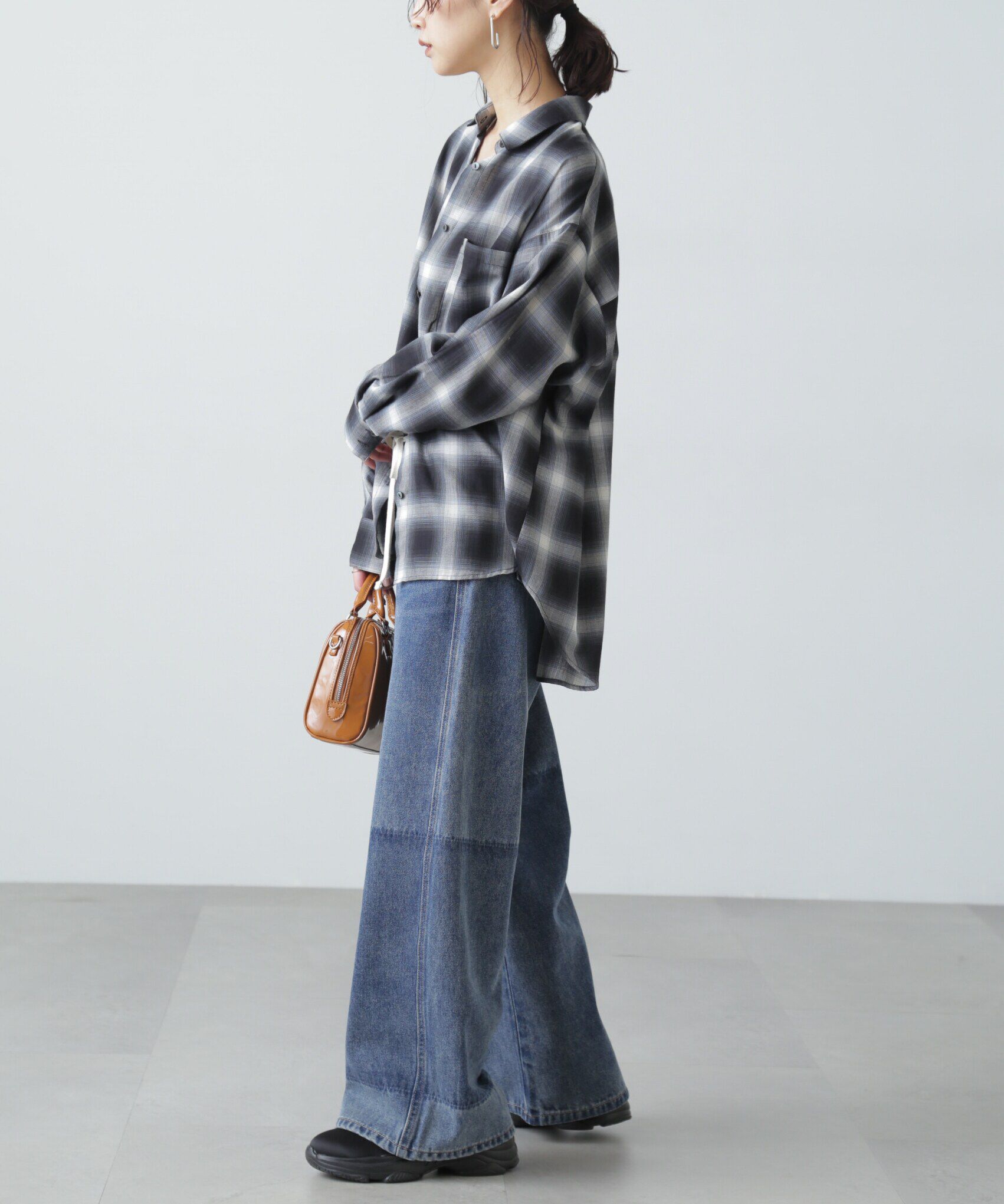 「オンブレチェックビッグシャツ」|シャツ・ブラウス|