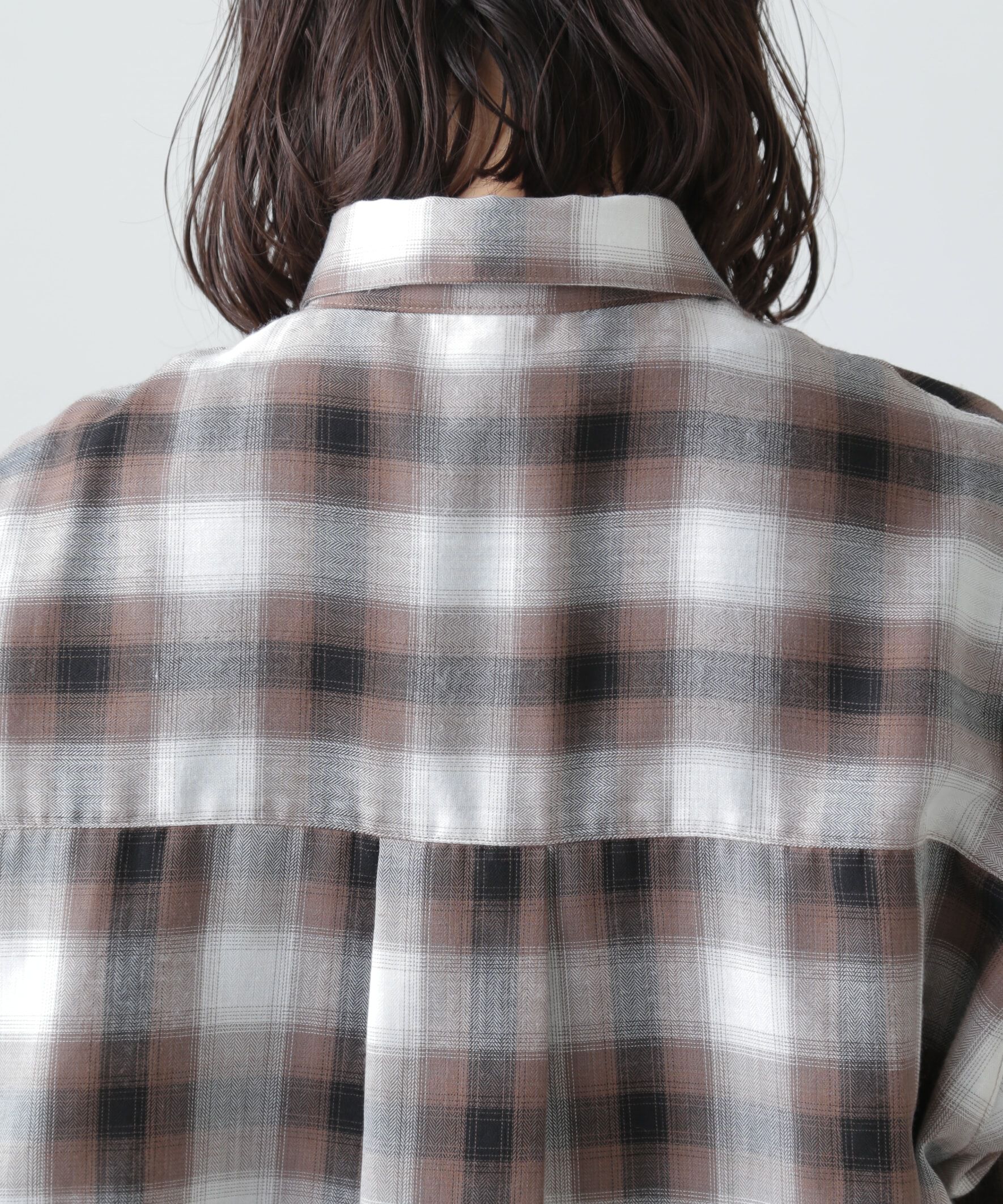  「オンブレチェックビッグシャツ」|シャツ・ブラウス|