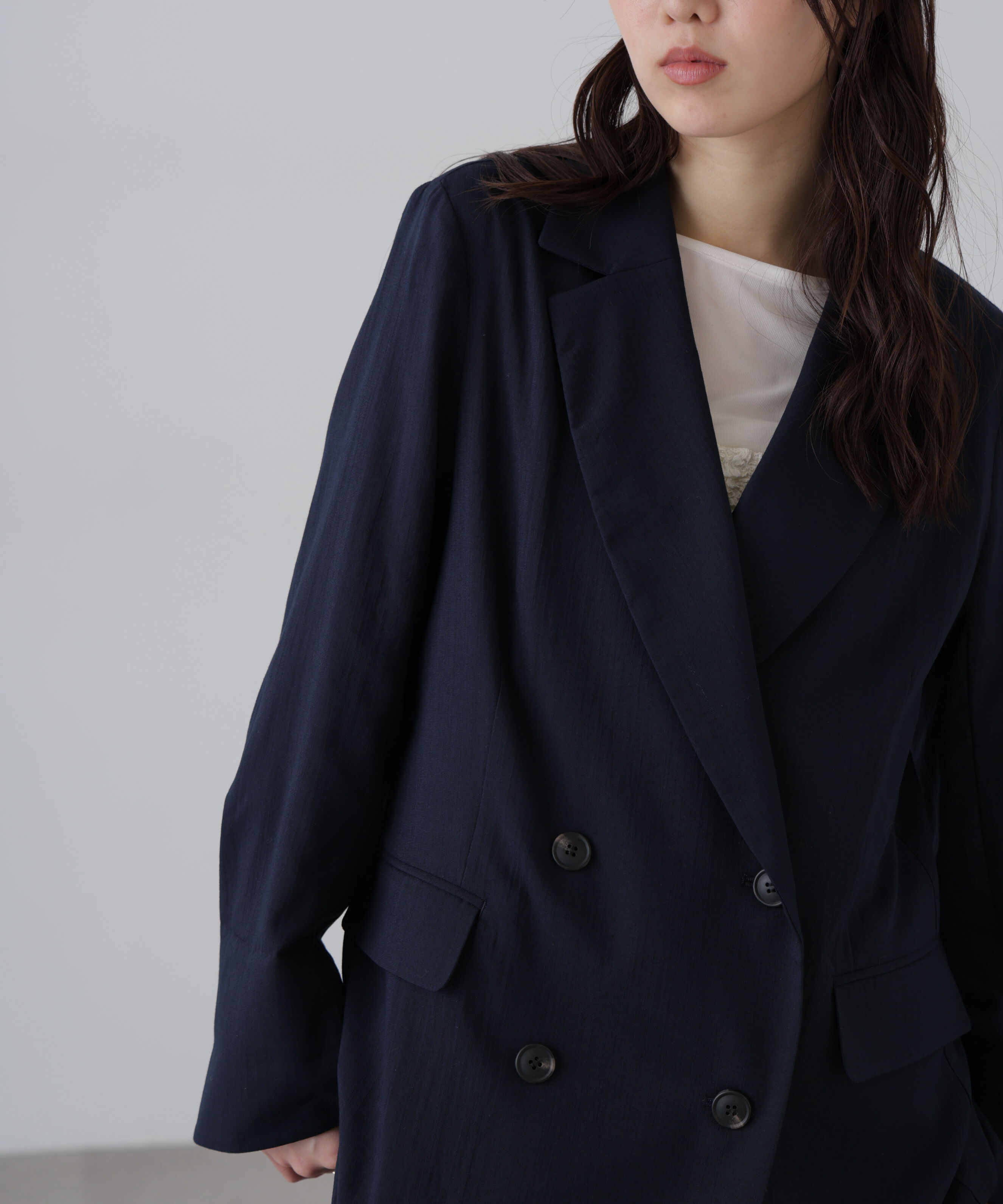  「麻調合繊ダブルブレストジャケット」|その他|
