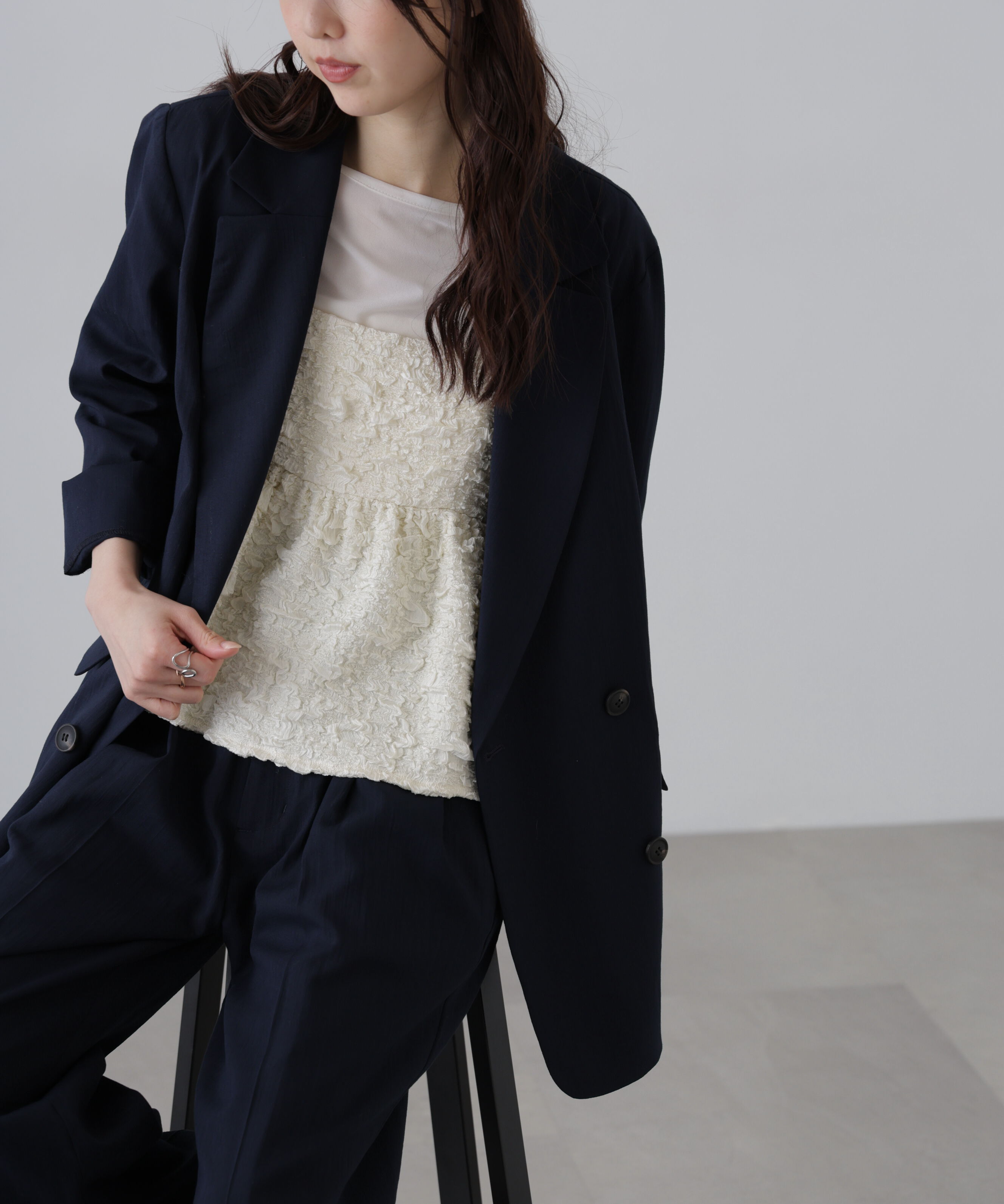  「麻調合繊ダブルブレストジャケット」|その他|