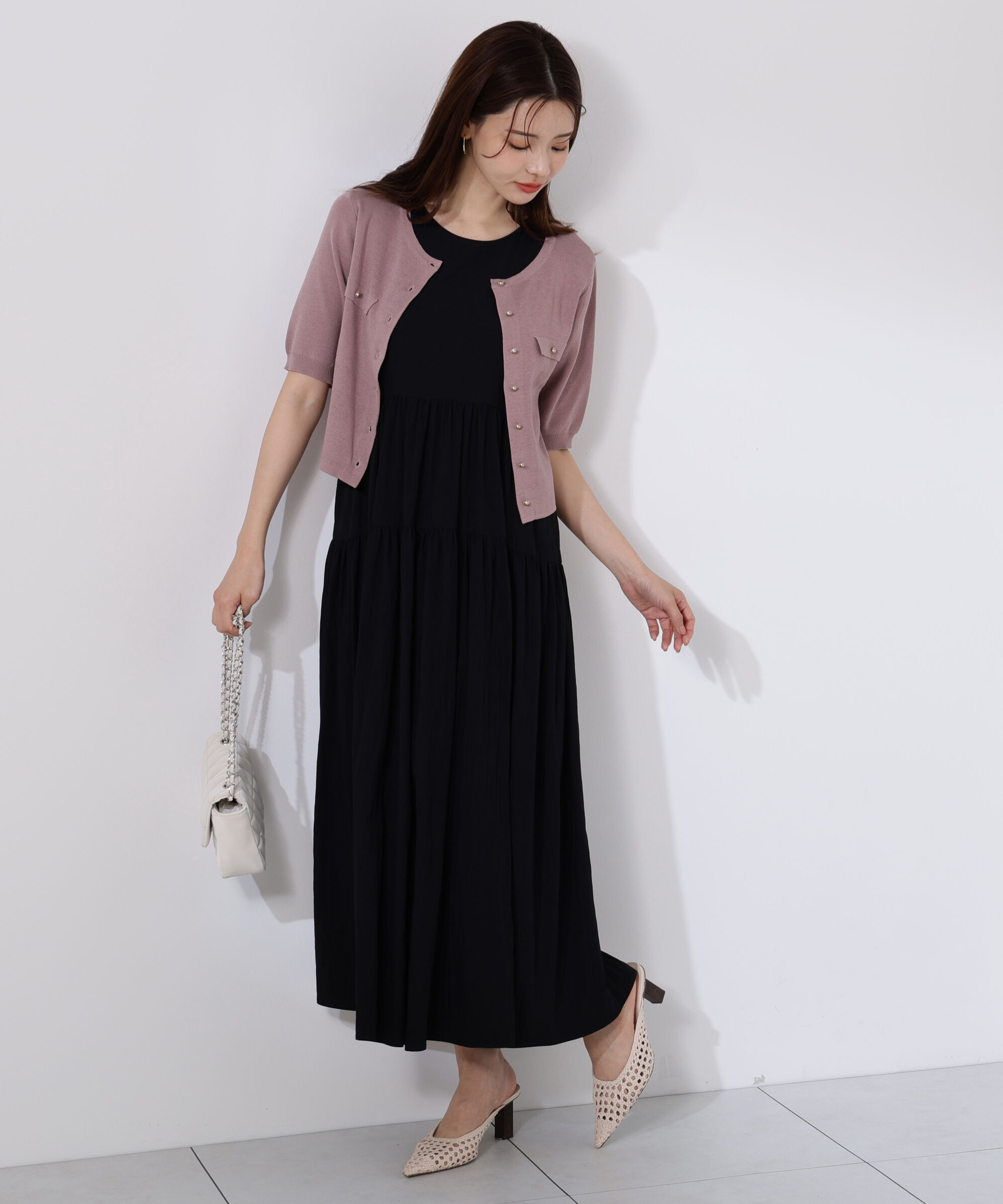 PROPORTION BODY DRESSING「ショート半袖カーディガン」|カーディガン|