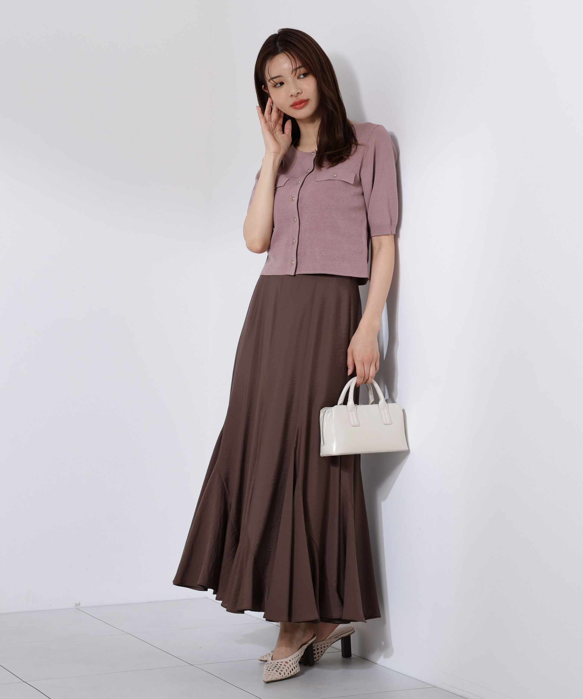 PROPORTION BODY DRESSING「ショート半袖カーディガン」|カーディガン|