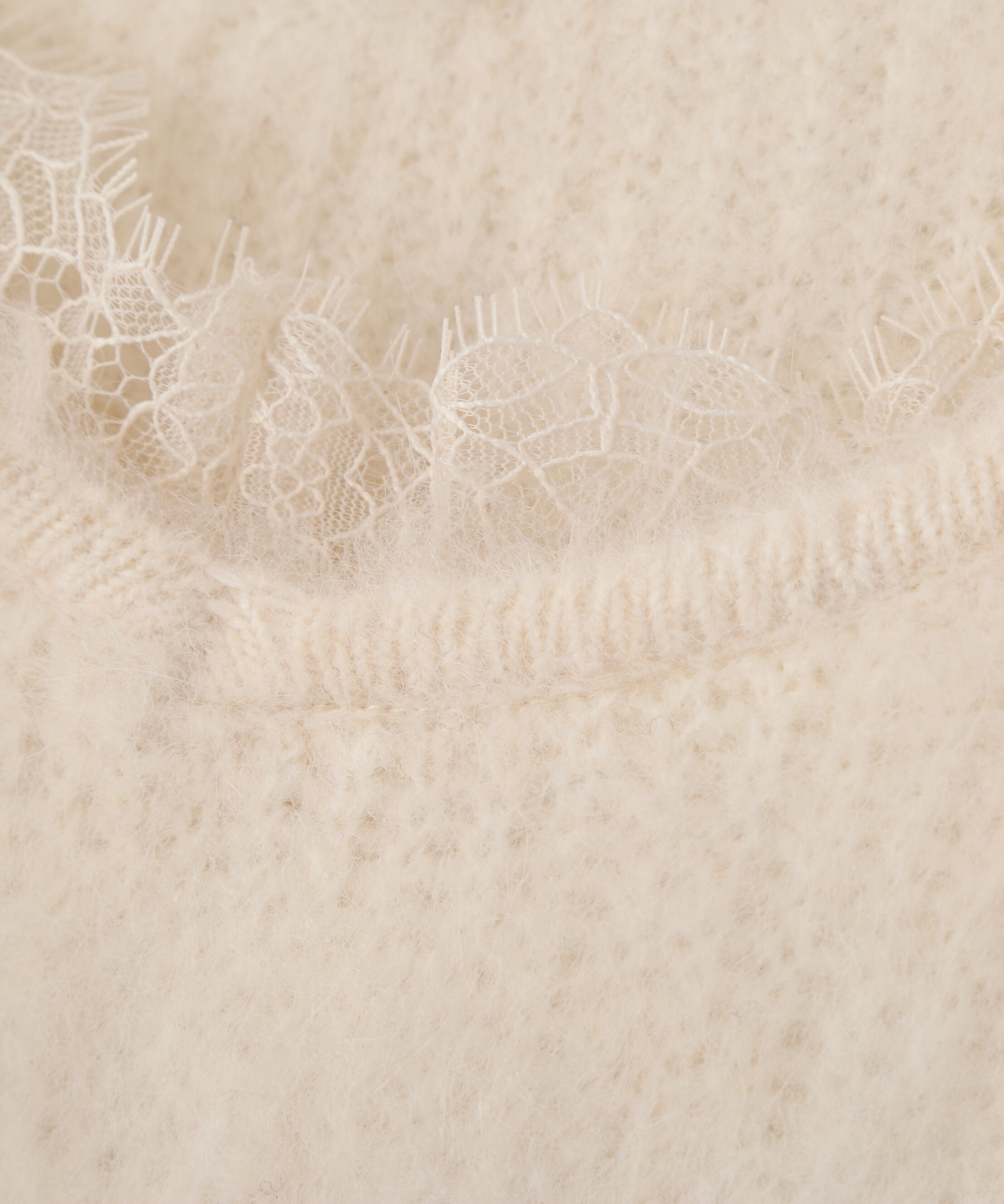 PROPORTION BODY DRESSING「襟元レースニットトップ 25AW」|ニット・セーター|