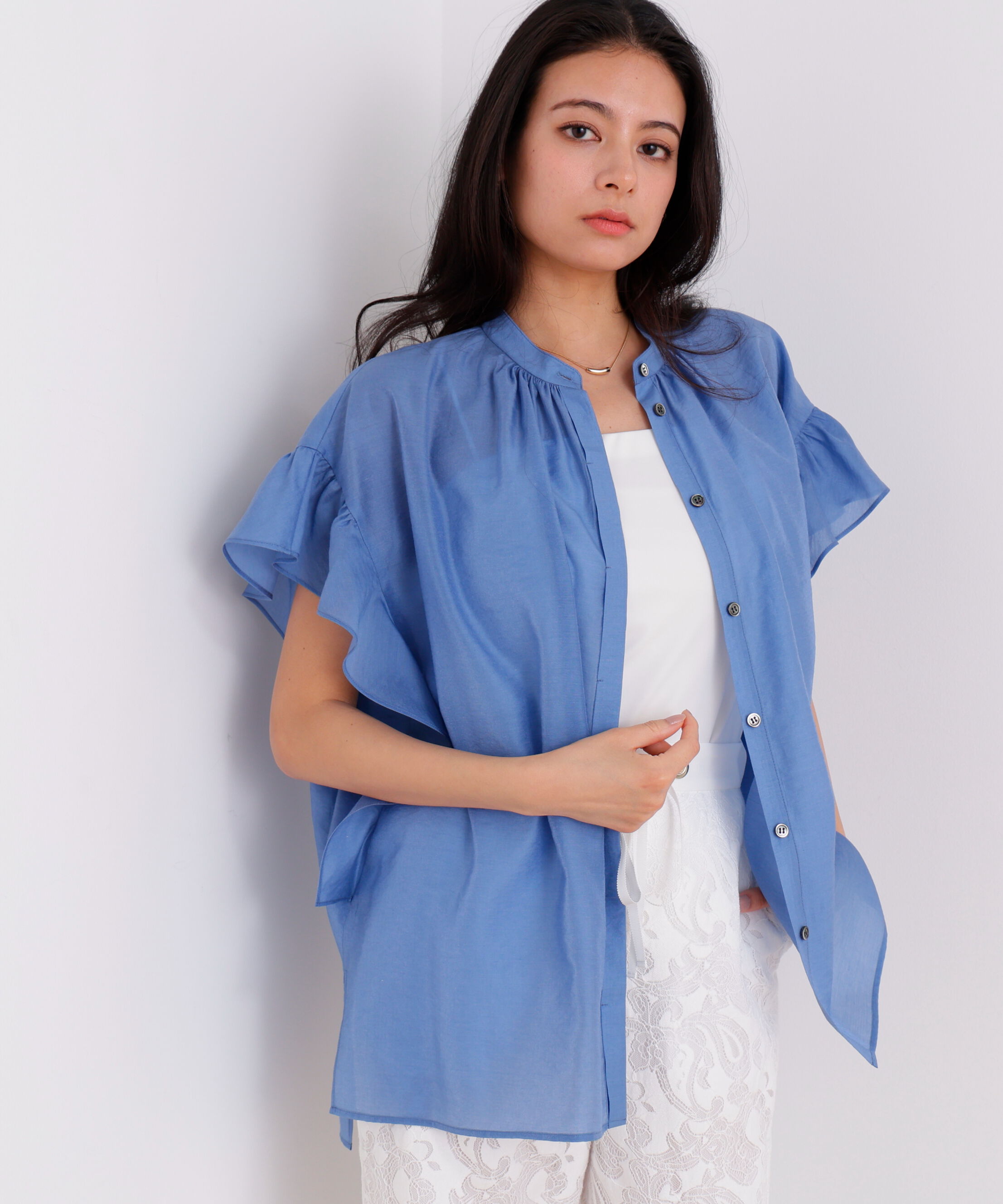  「ラッフルスリーブブラウス」|シャツ・ブラウス|