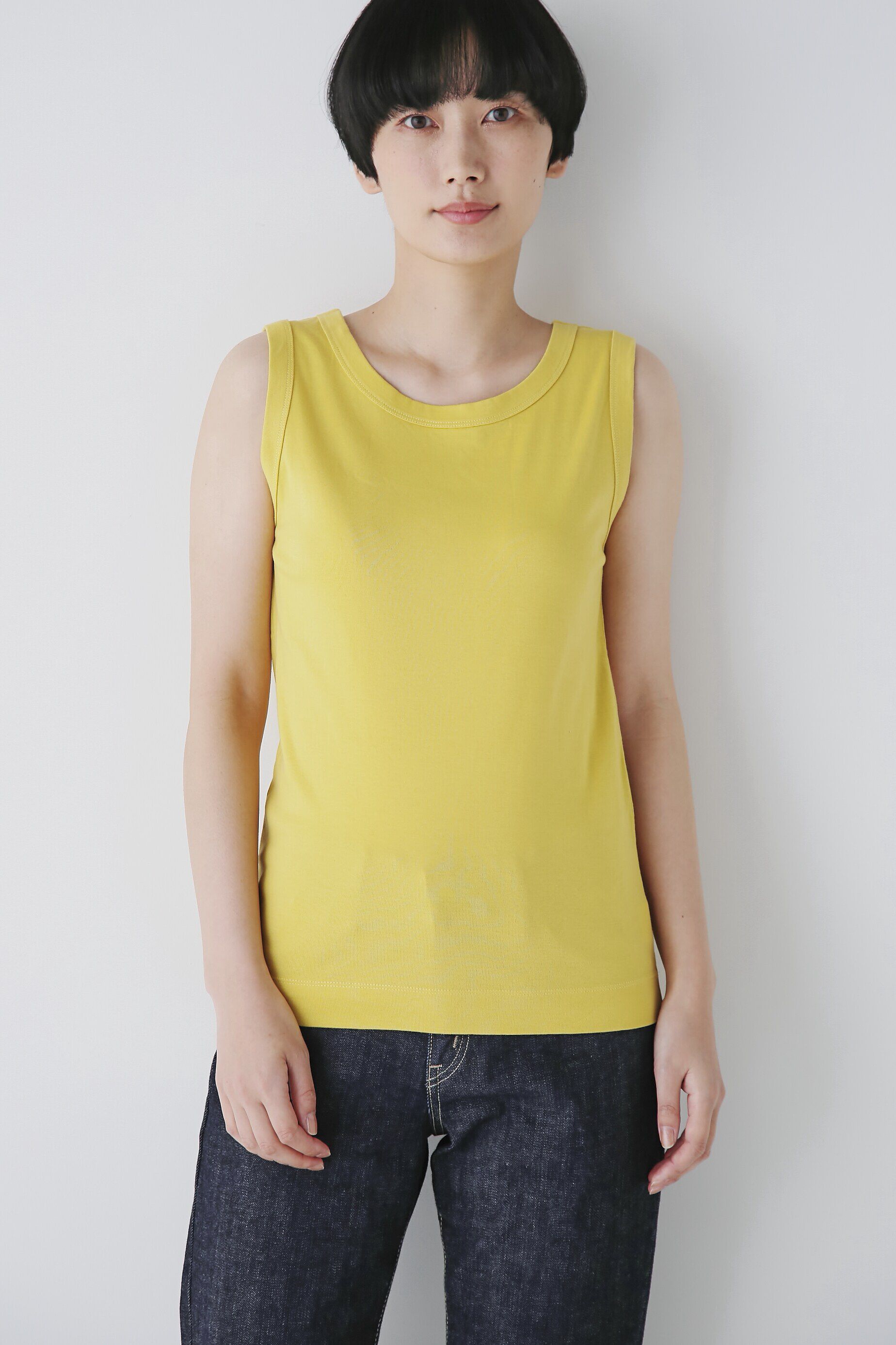  「◆オーガニックコットンタンクトップ」|Tシャツ・カットソー|イエロー
