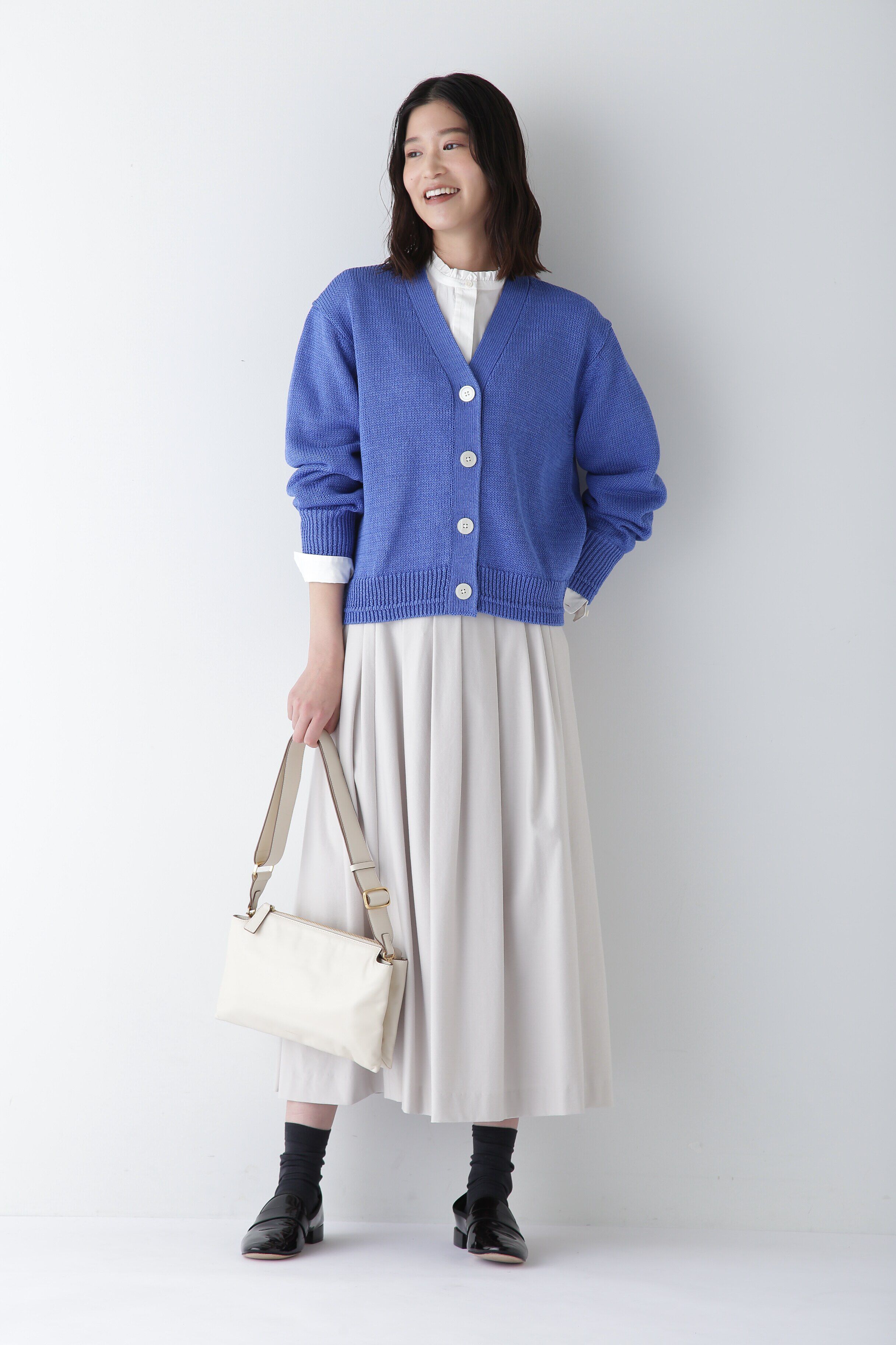  「◆ギマコットンＶネックカーディガン」|ニット・セーター|