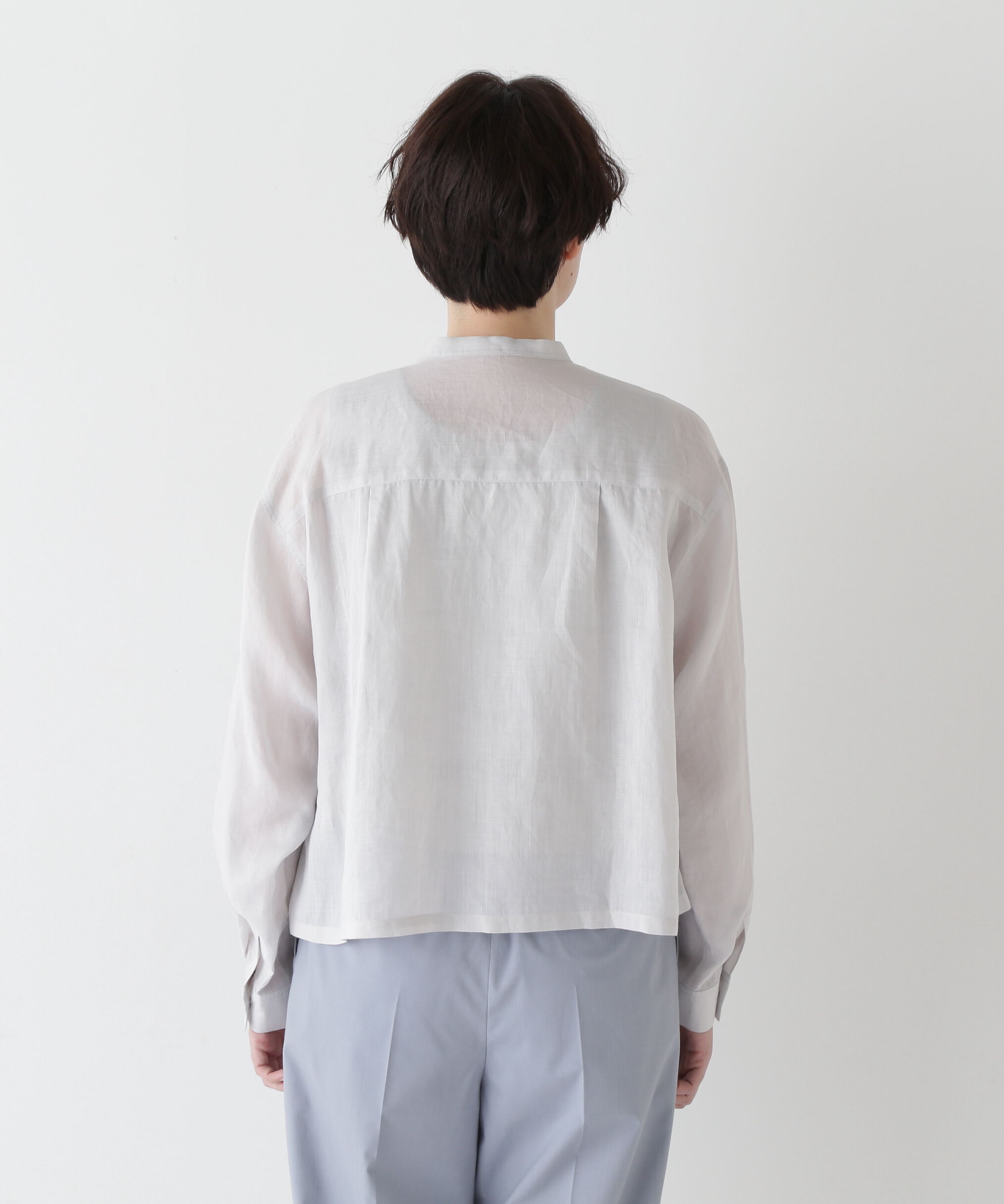  「◆ラミーバンドカラーシャツブラウス」|シャツ・ブラウス|