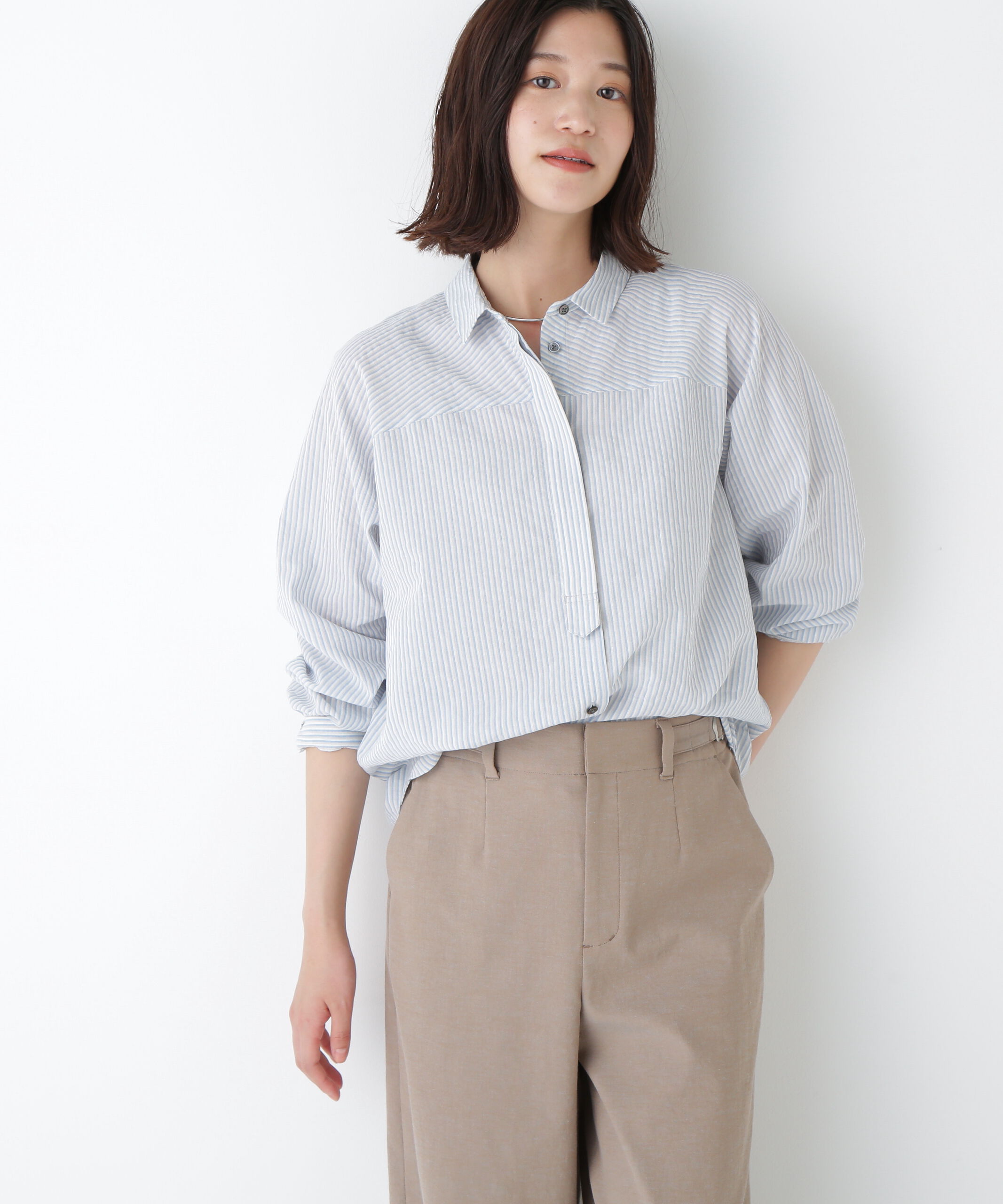  「◆パナマサッカーストライプシャツブラウス」|シャツ・ブラウス|ブルーストラ 3