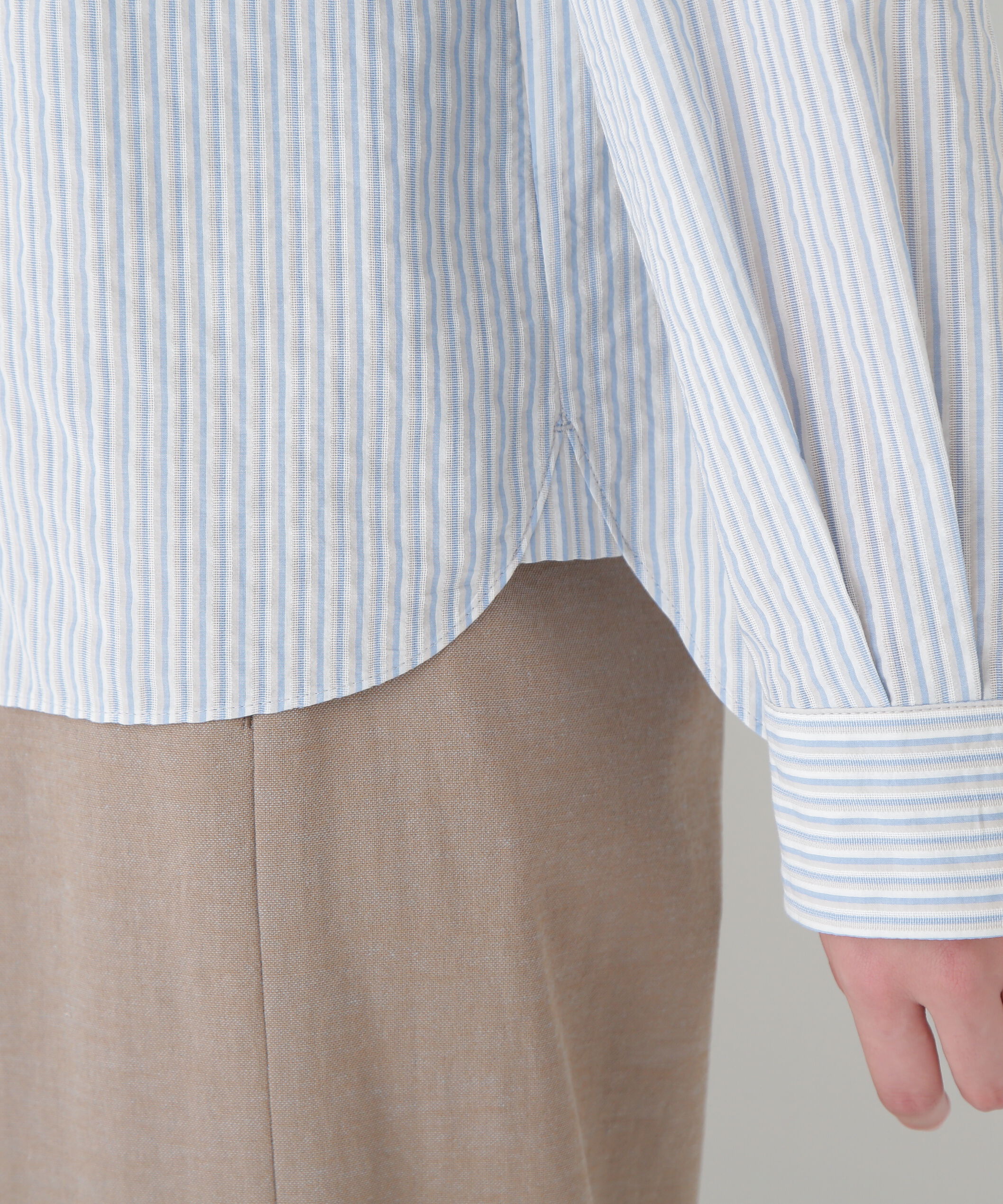  「◆パナマサッカーストライプシャツブラウス」|シャツ・ブラウス|