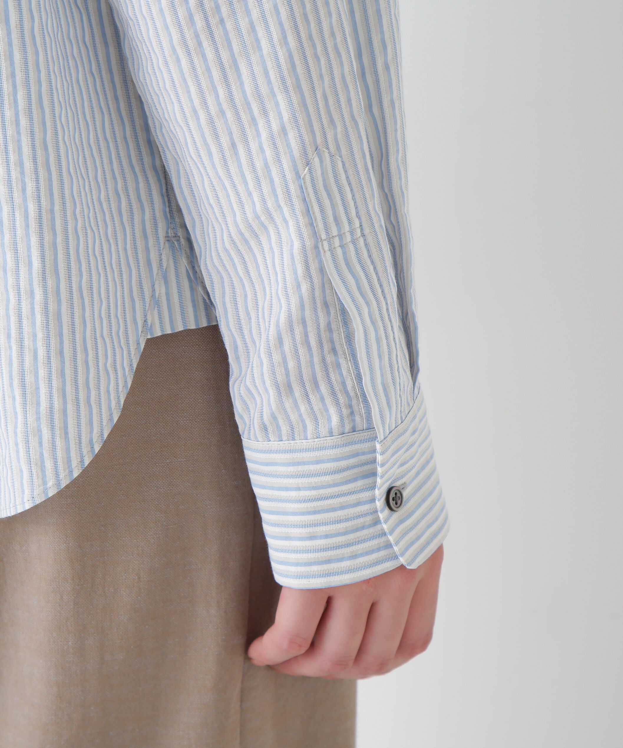  「◆パナマサッカーストライプシャツブラウス」|シャツ・ブラウス|