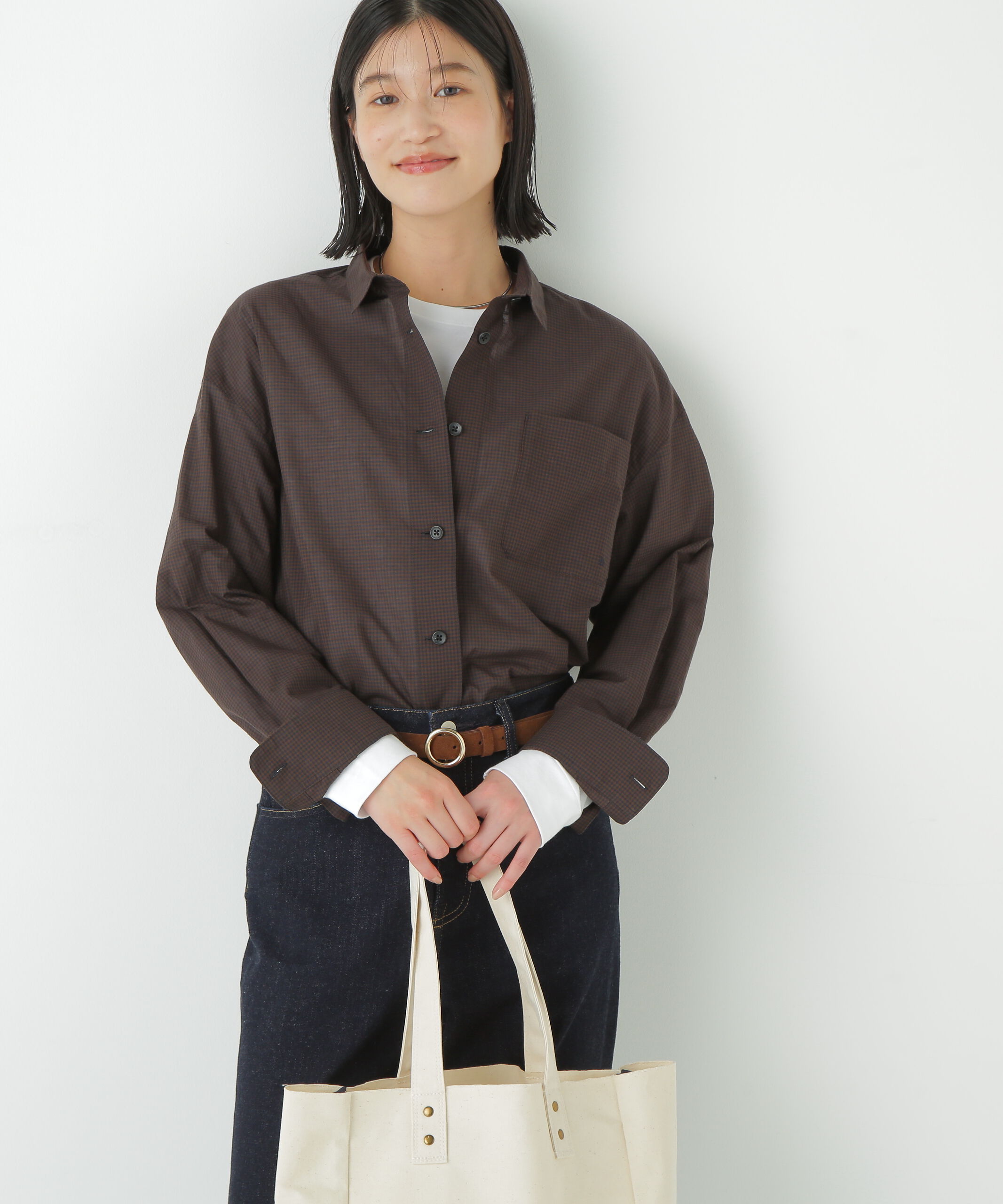  「◆ギンガムチェックオーバーシャツ」|シャツ・ブラウス|