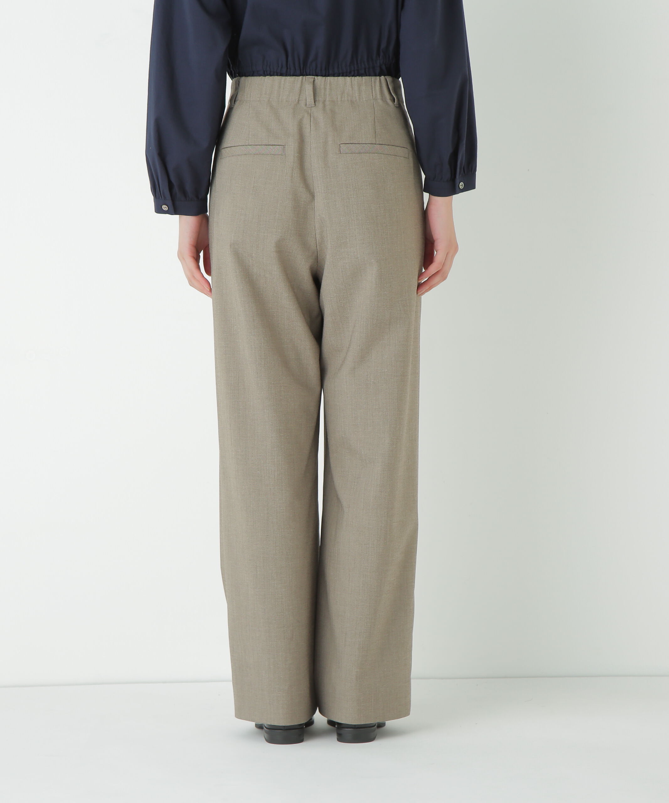  「◆強撚シャークスキンセミワイドパンツ」|その他|