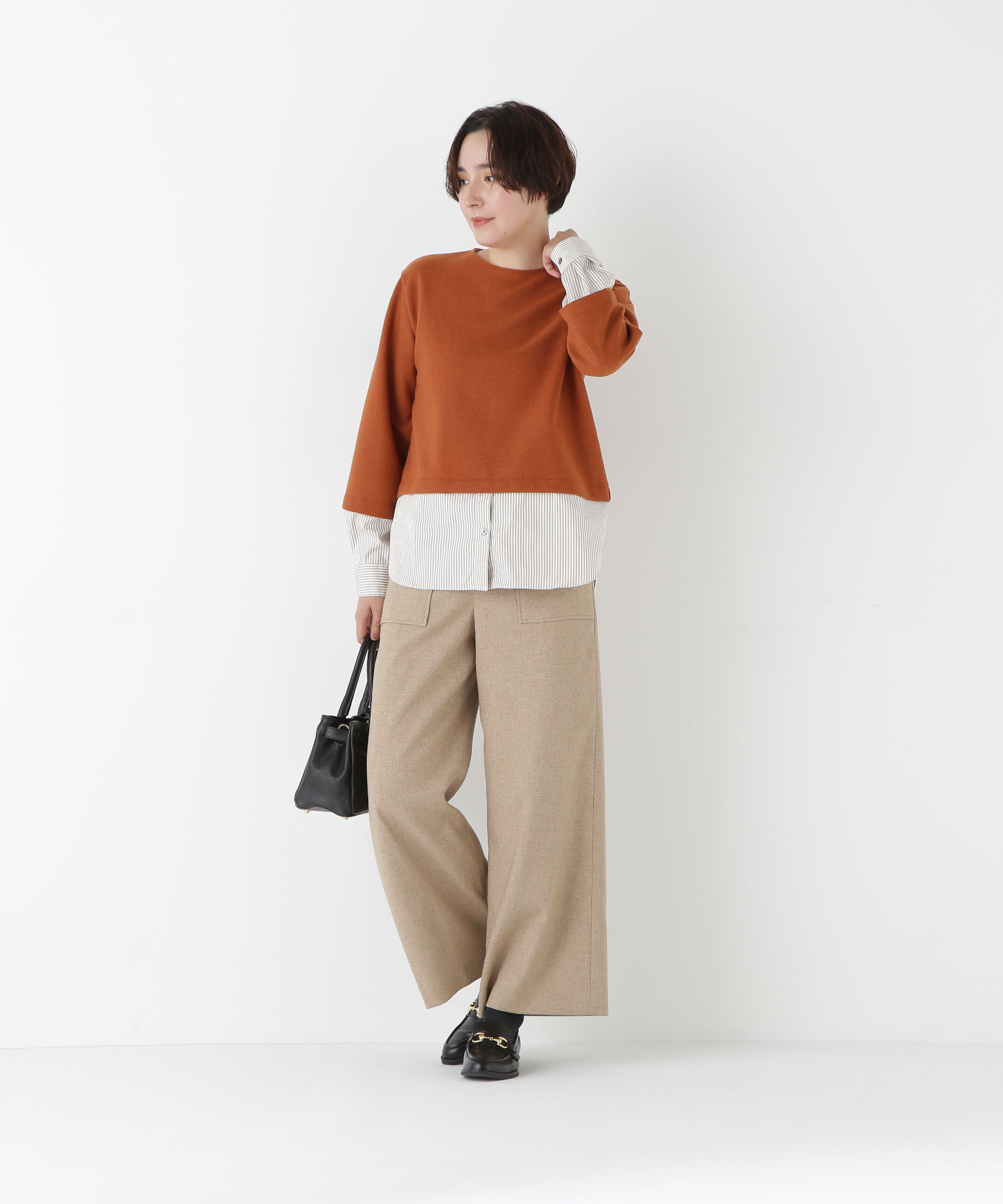  「◆シルクネップツイルツィードベイカーセミワイドパンツ」|その他|