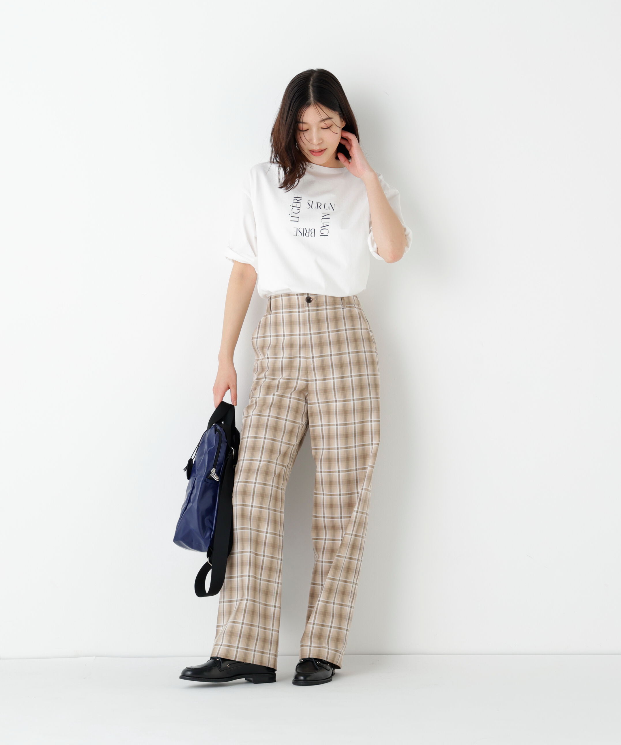  「◆≪ウォッシャブル≫先染めチェックストレートパンツ」|その他|