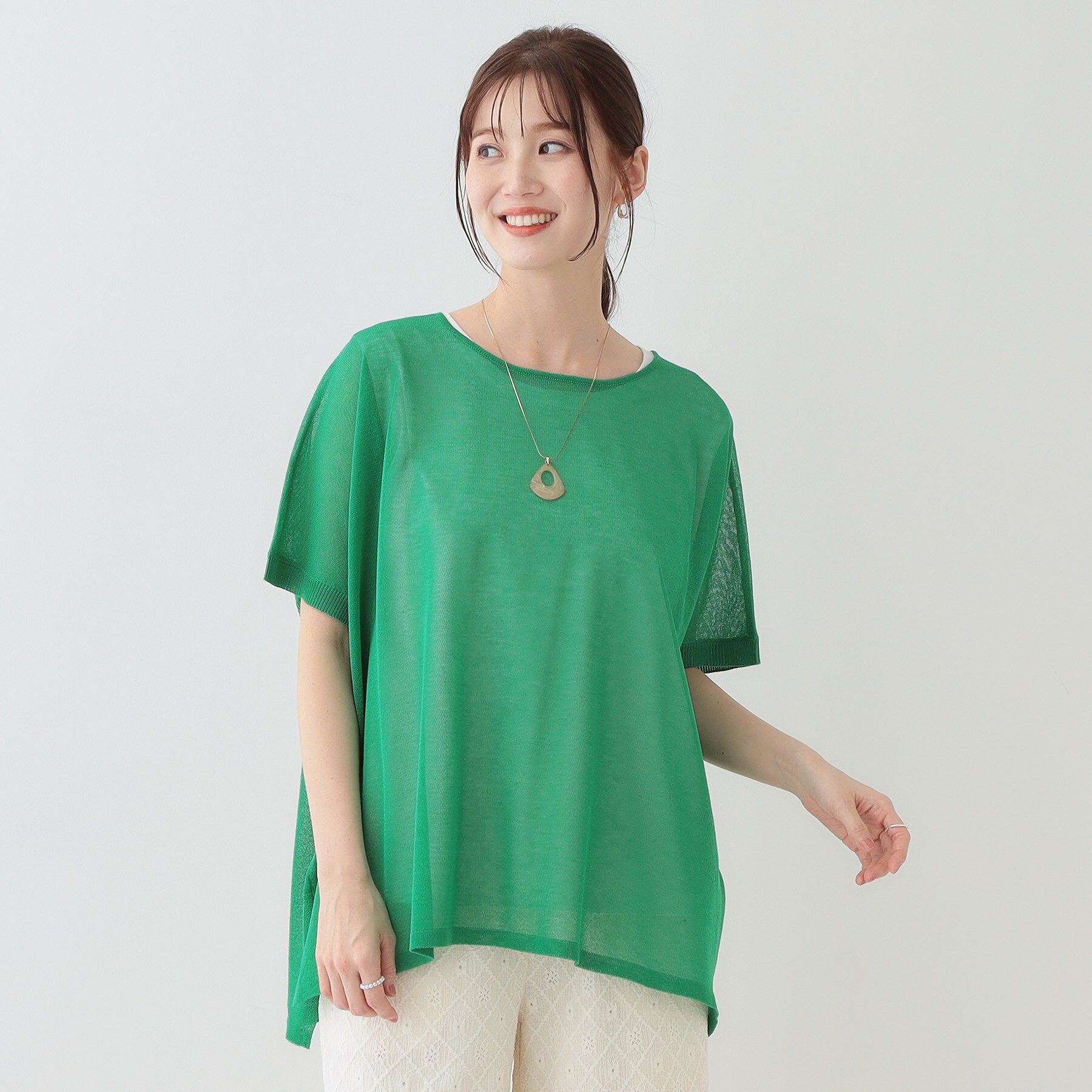 SHOO･LA･RUE「【2点セット】インせず着られるシアーニット＋タンクトップ」|その他|