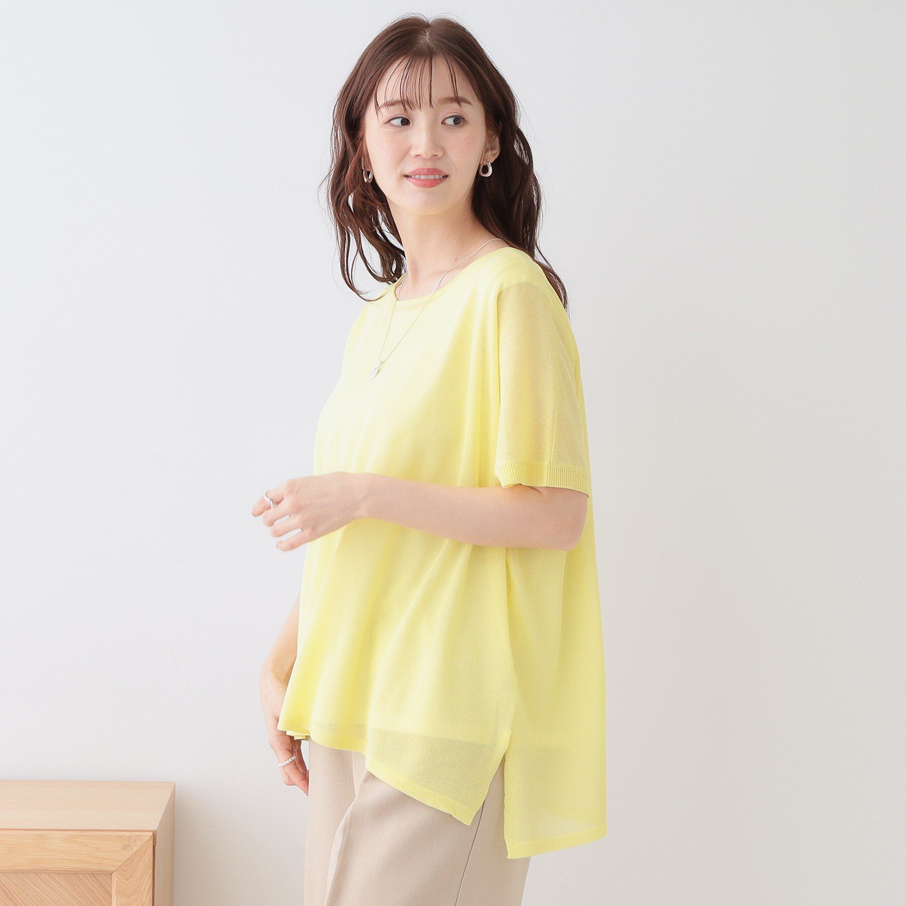 SHOO･LA･RUE「【2点セット】インせず着られるシアーニット＋タンクトップ」|その他|