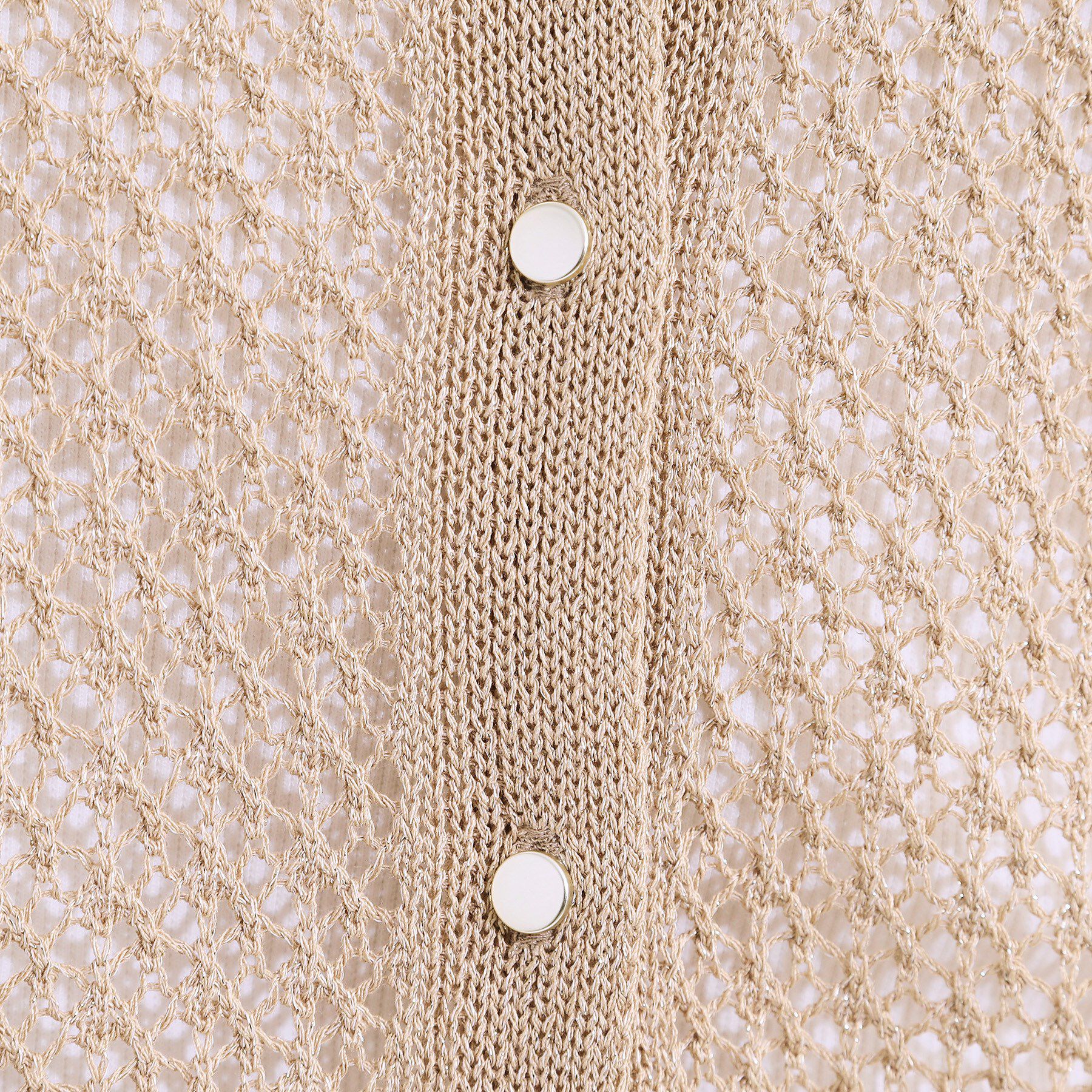 SHOO･LA･RUE「【S-LL/2WAY】ラメが華やか 透かしニットカーディガン」|カーディガン|