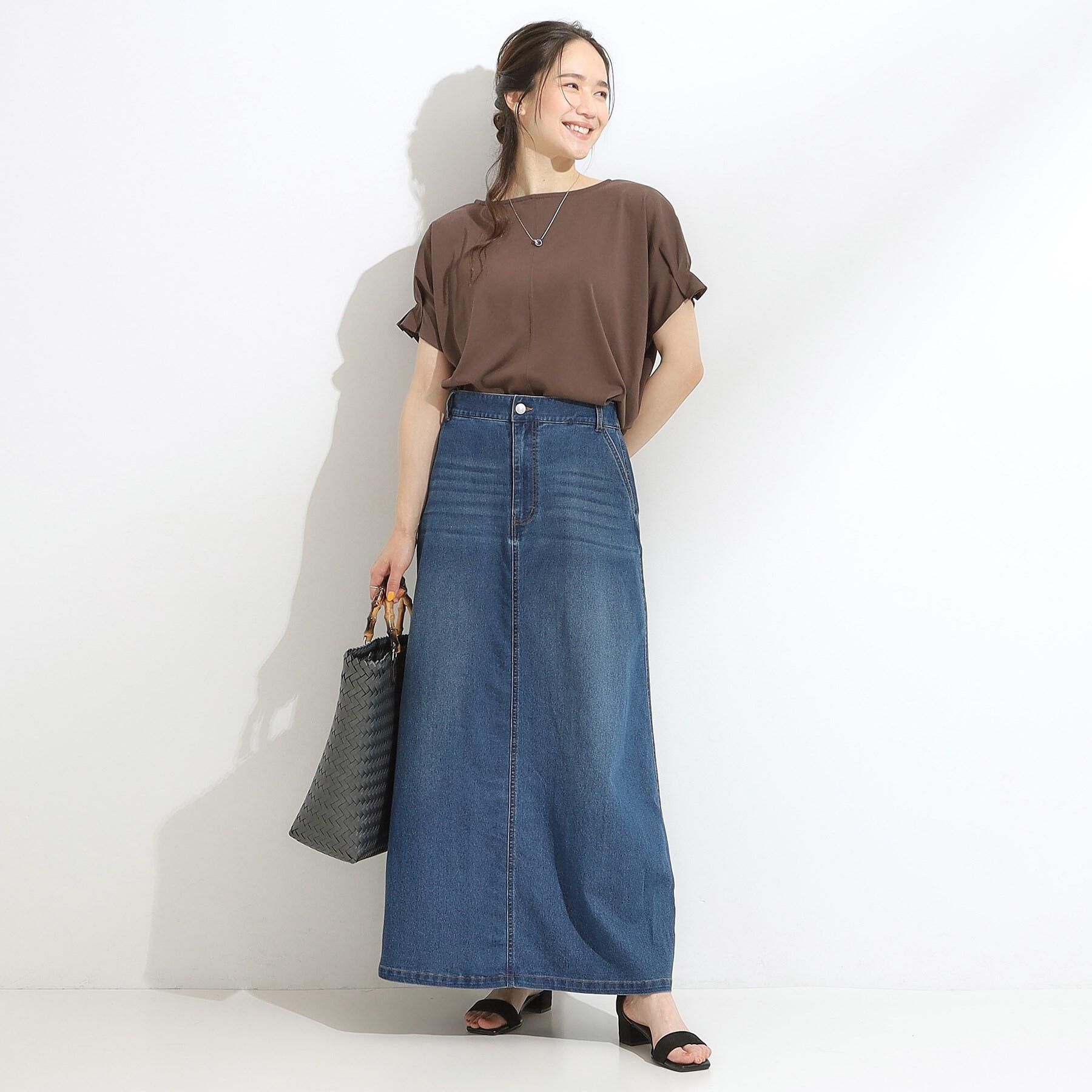 SHOO･LA･RUE「【S-LL/UV/プチプラ】お袖タックで好印象 デザインTシャツ」|Tシャツ・カットソー|