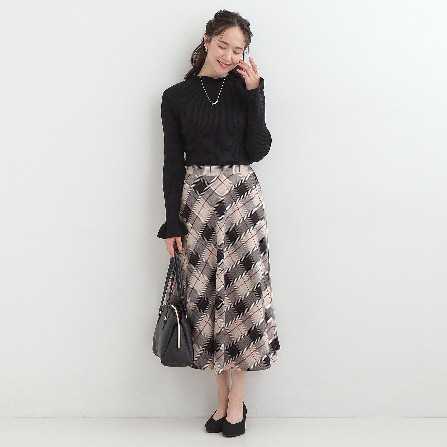 SHOO･LA･RUE「【洗濯機可/S-LL】ほどよいゆとりの もちっとやわらかリブニット」|ニット・セーター|