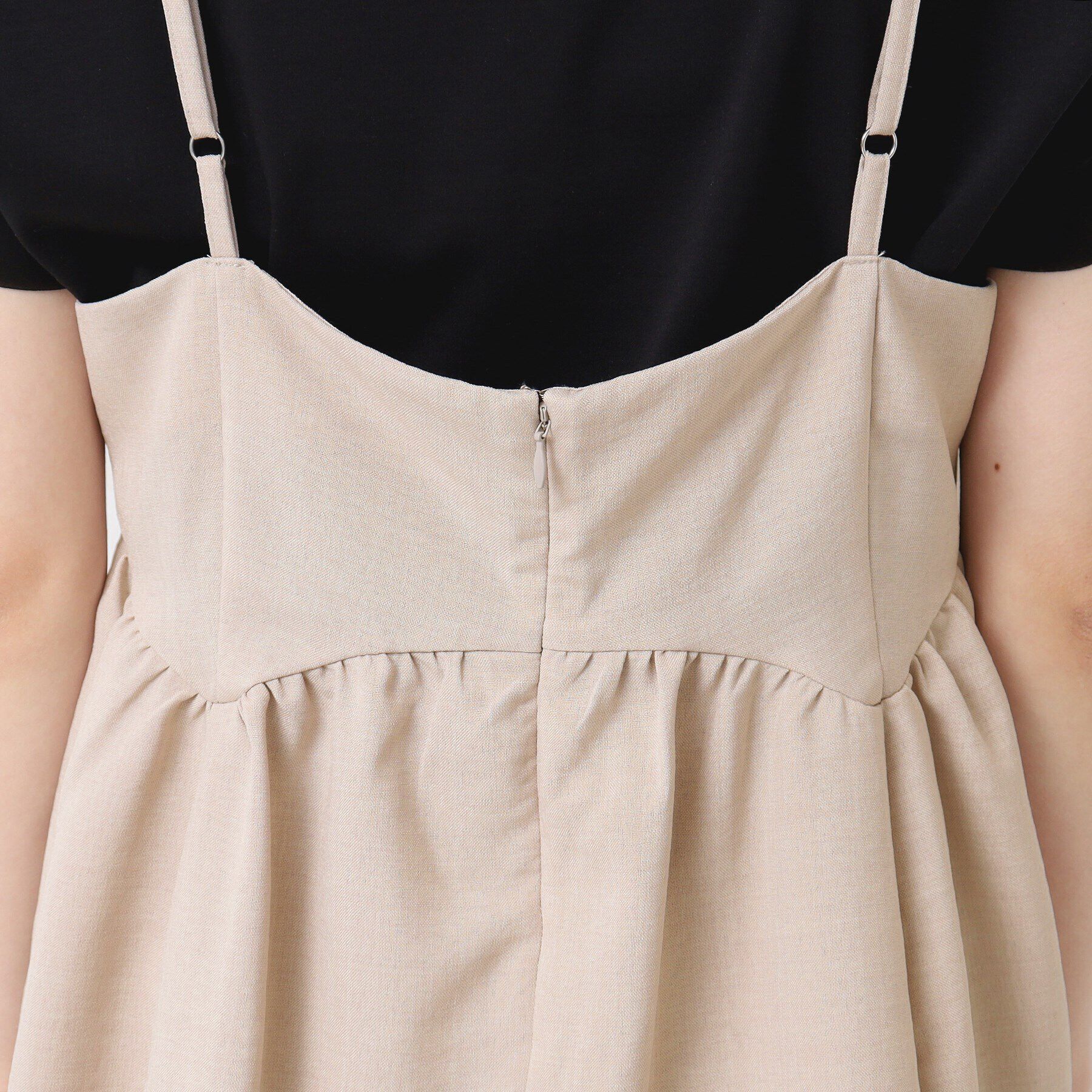 Dessin「【セットアップ可能・洗える】切り替えギャザー入りキャミソール」|キャミソール|