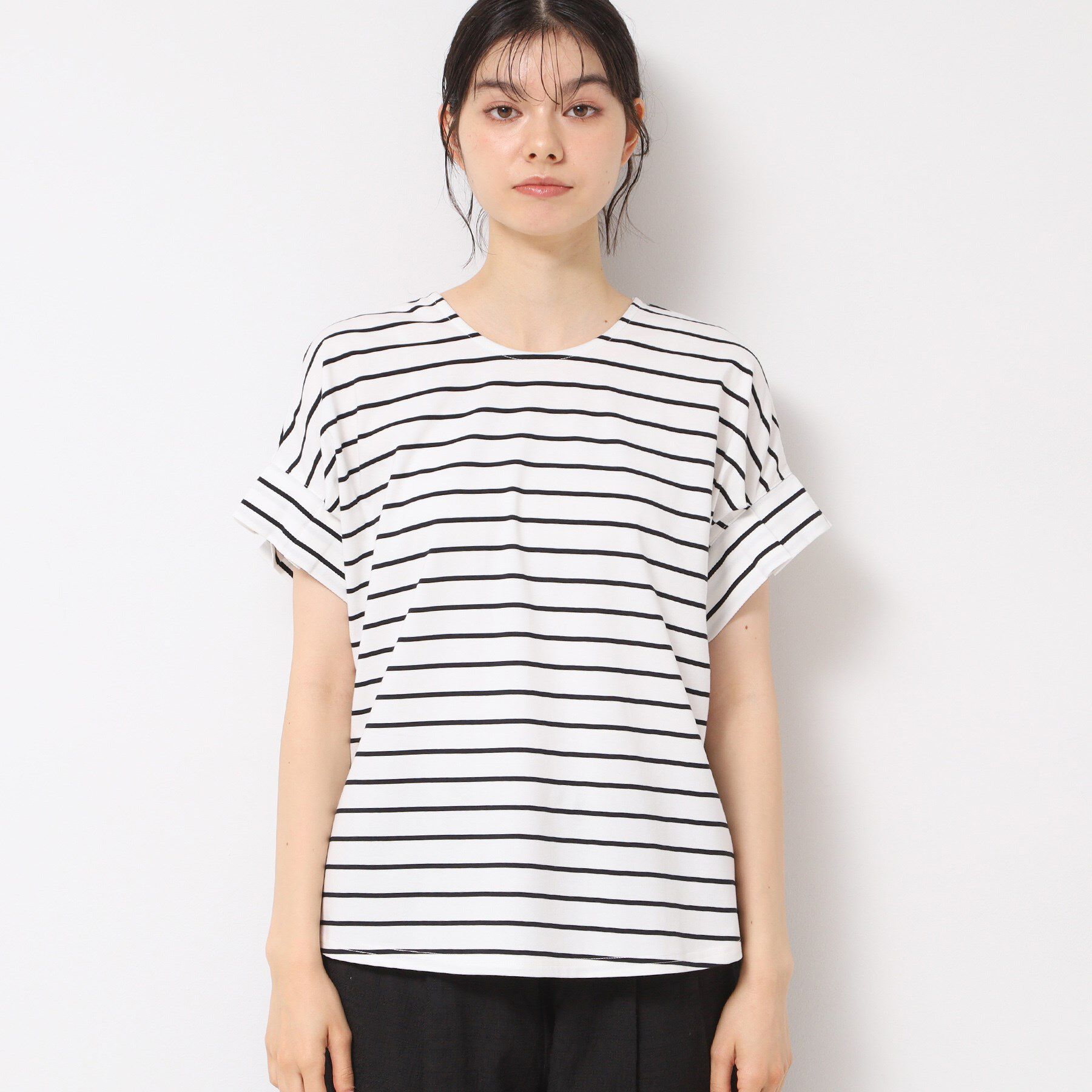 Dessin「【洗える】袖タックデザインカットソー」|Tシャツ・カットソー|