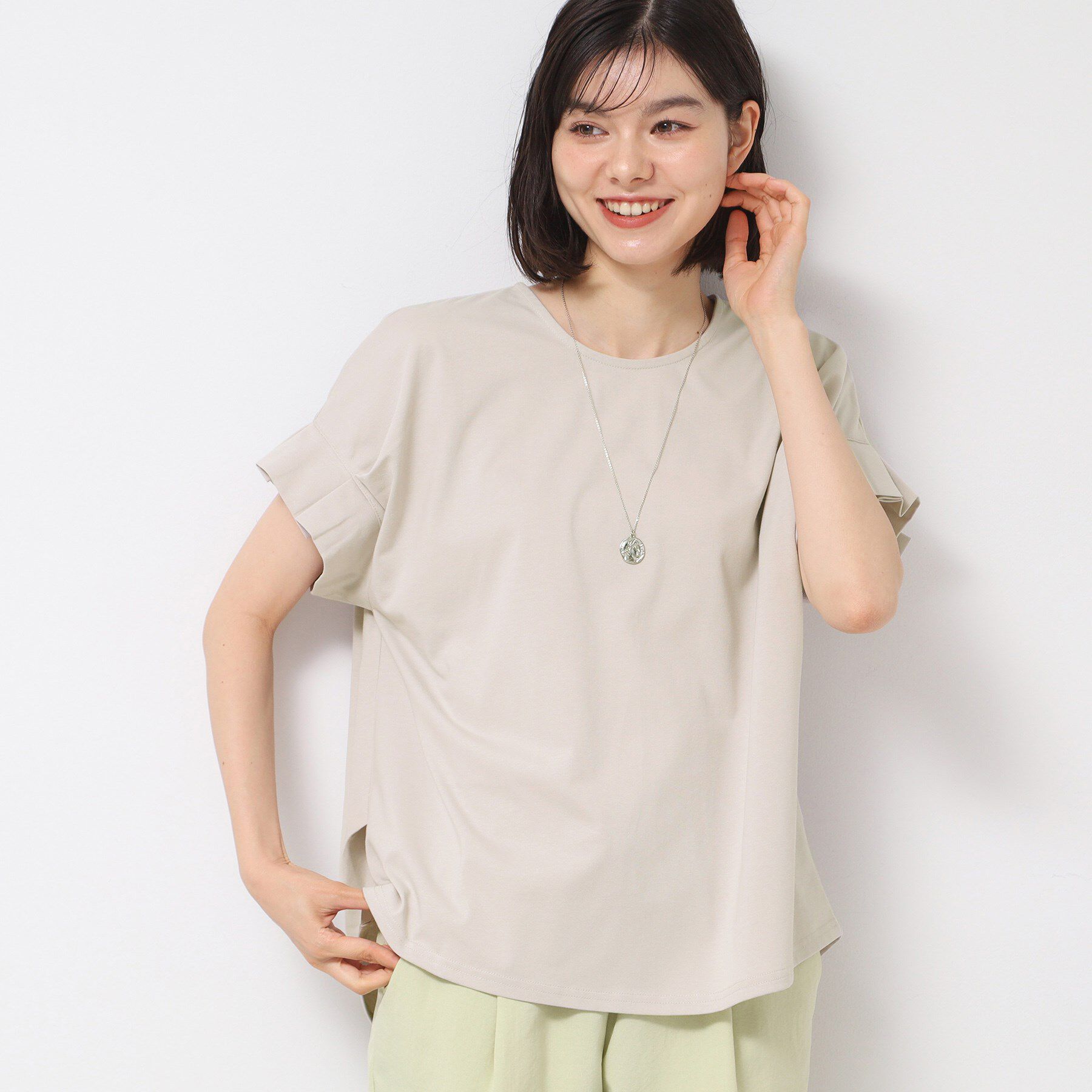 Dessin「【洗える】袖タックデザインカットソー」|Tシャツ・カットソー|