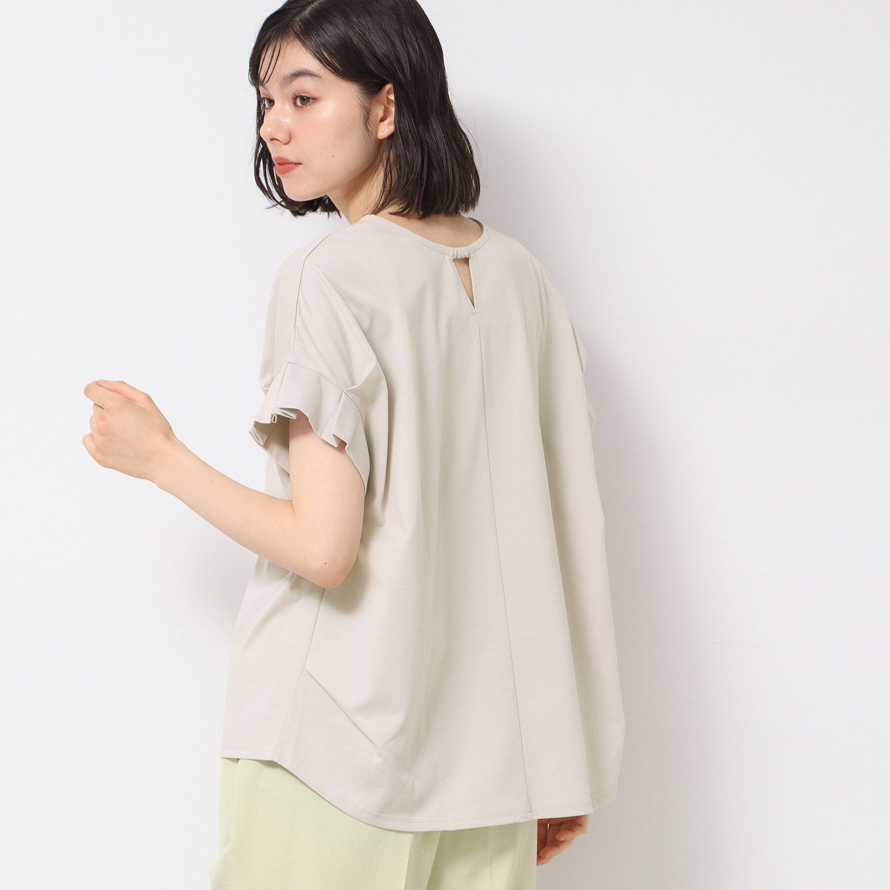 Dessin「【洗える】袖タックデザインカットソー」|Tシャツ・カットソー|ライトグレー(011