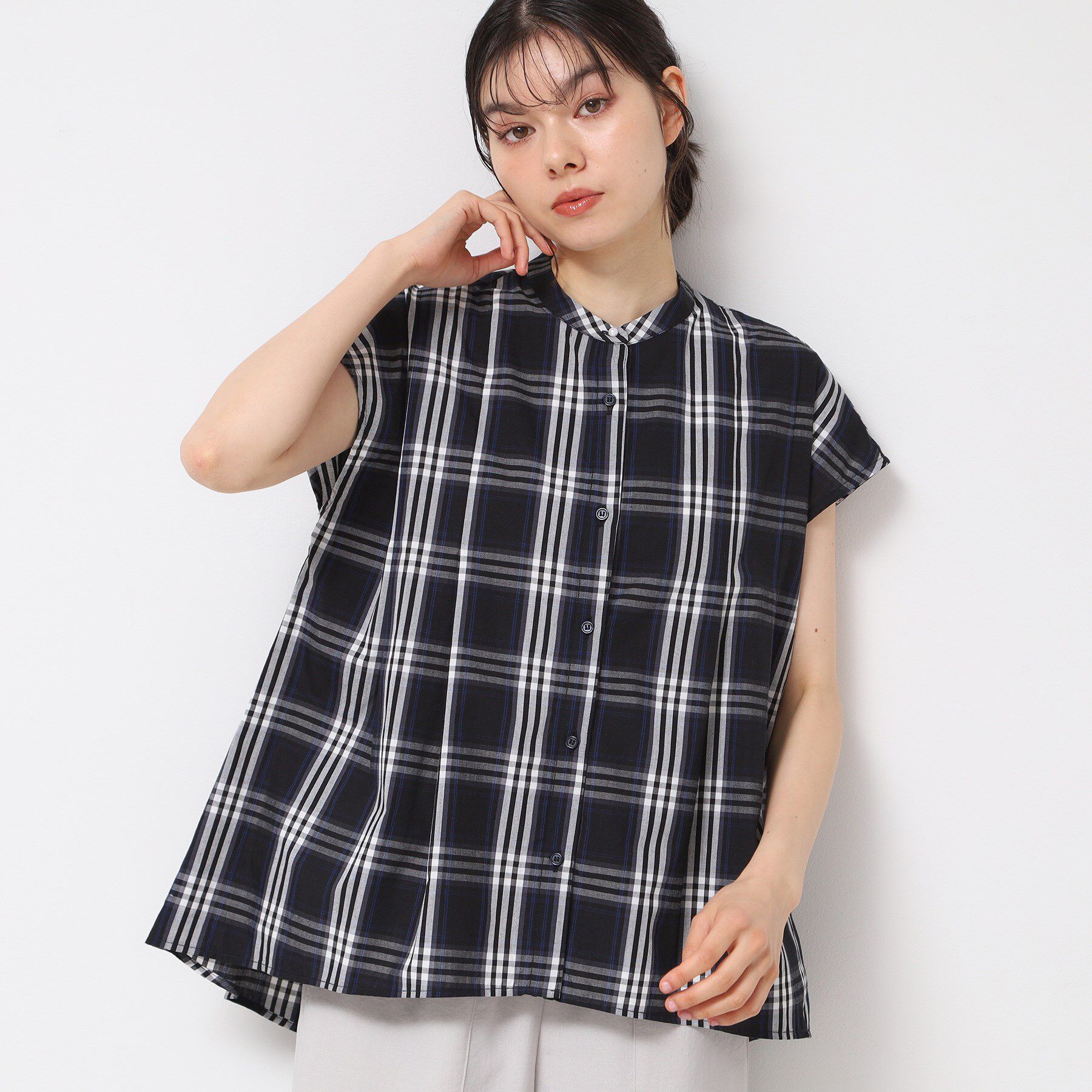 Dessin「【洗える】フレンチスリーブフレアーブラウス（XS～L）」|シャツ・ブラウス|