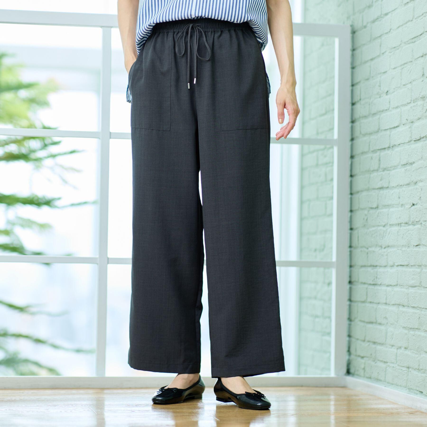 Dessin「【ウエストゴム・洗える】アウトポケットワイドパンツ（XS～L）」|その他|