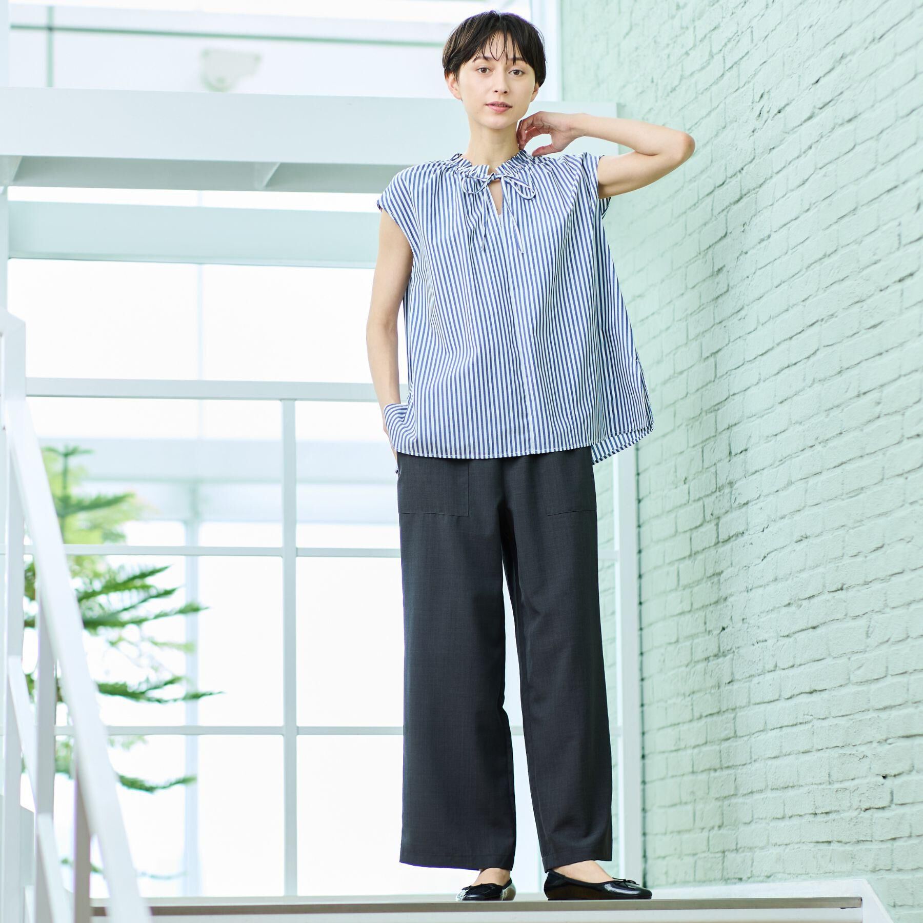 Dessin「【ウエストゴム・洗える】アウトポケットワイドパンツ（XS～L）」|その他|