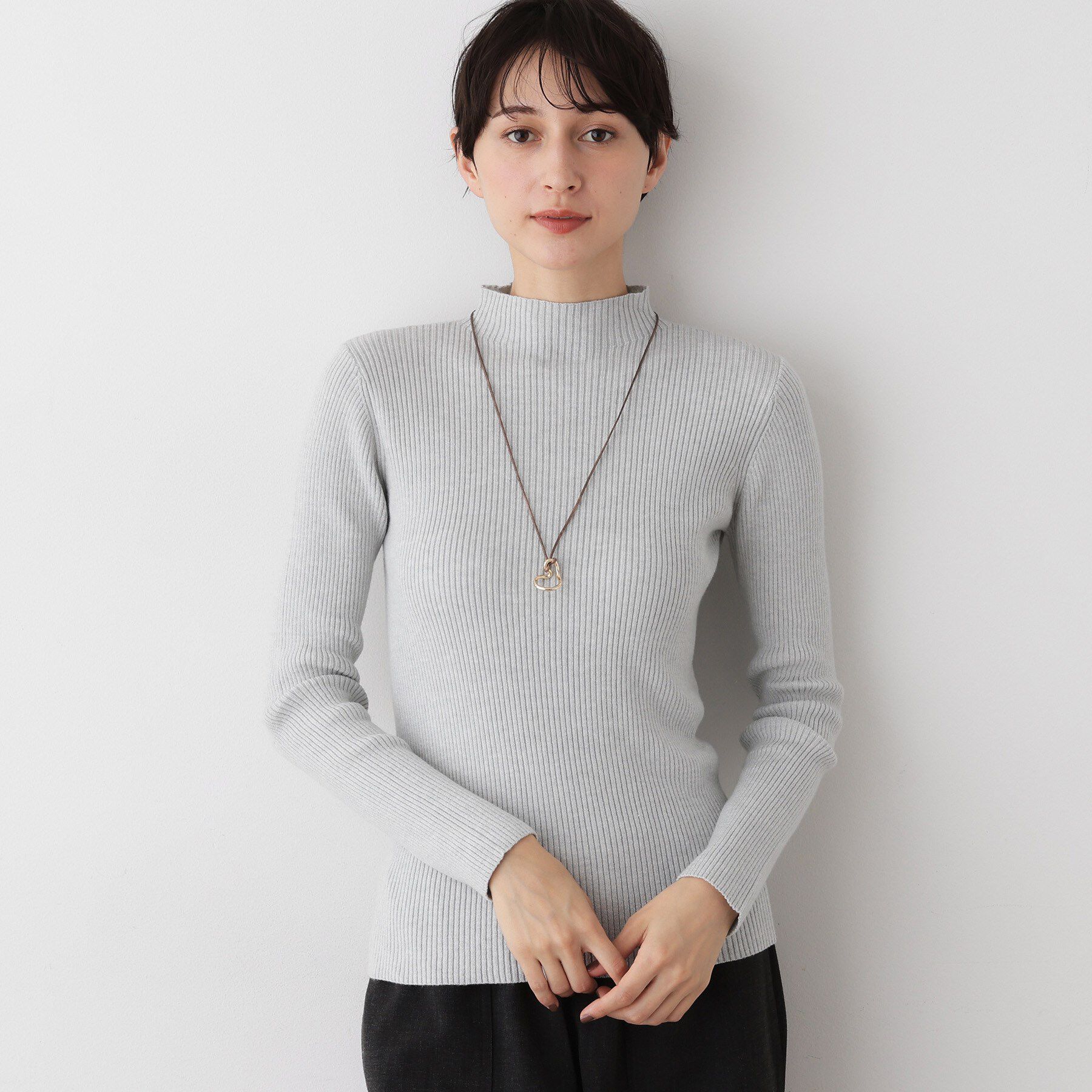 Dessin「【洗える】リブタートルネックニット」|ニット・セーター|