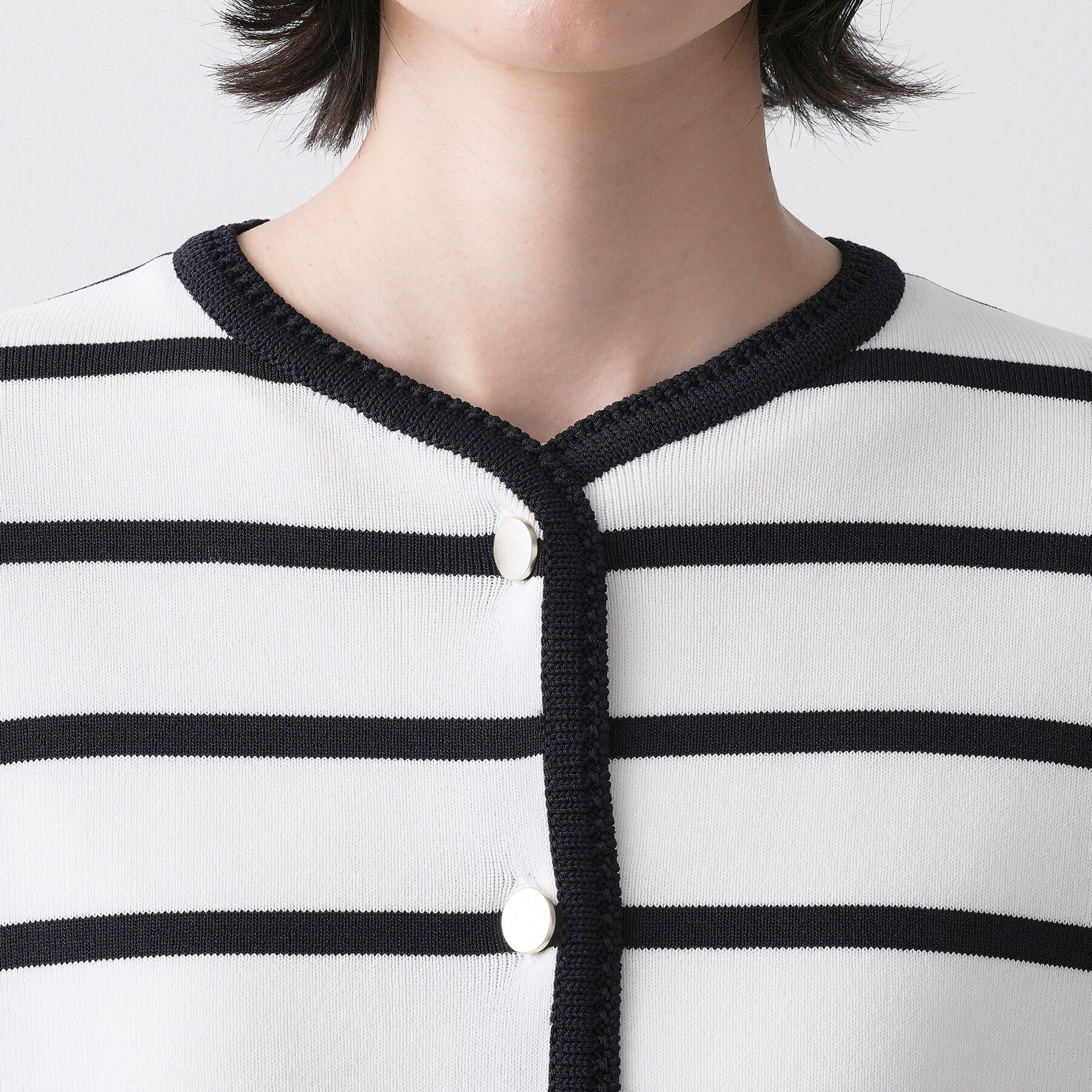 Dessin「【UVカット/洗える】ジャケットライクニットカーディガン」|カーディガン|