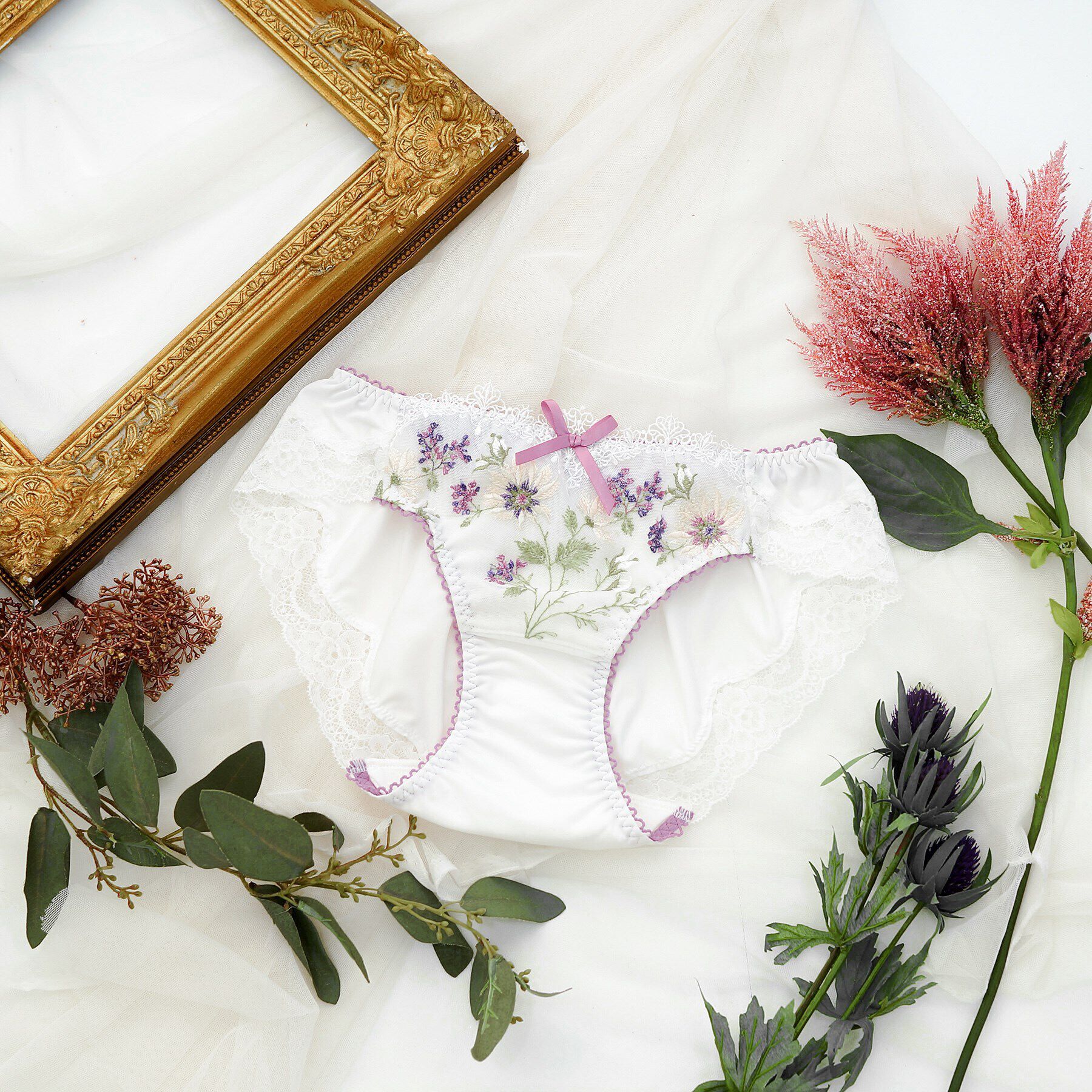 Risa Magli「フレデリカ サニタリーショーツ」|インナー|ホワイト(001)