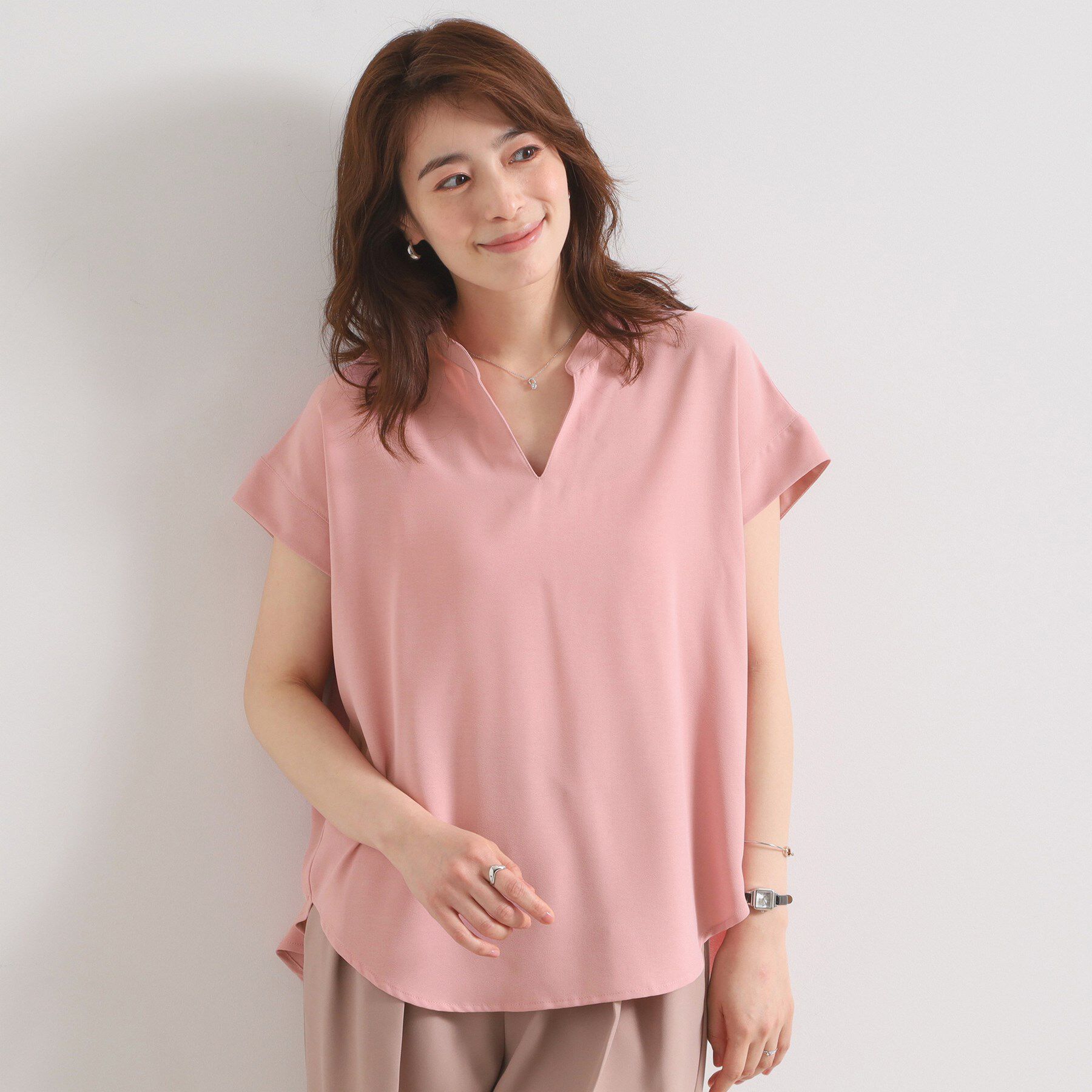 ITS&rsquo;DEMO「【接触冷感／手洗い可】バックギャザーブラウス」|シャツ・ブラウス|