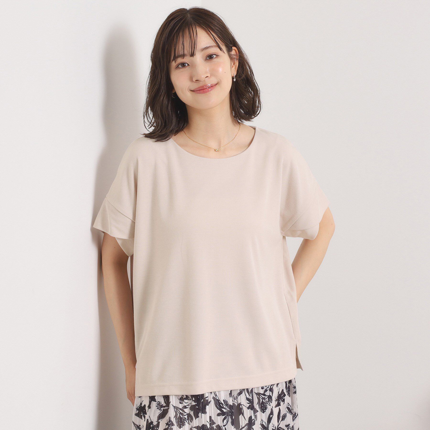 ITS&rsquo;DEMO「【接触冷感／吸水速乾／洗濯機OK】サカリバ袖タックプルオーバー」|Tシャツ・カットソー|