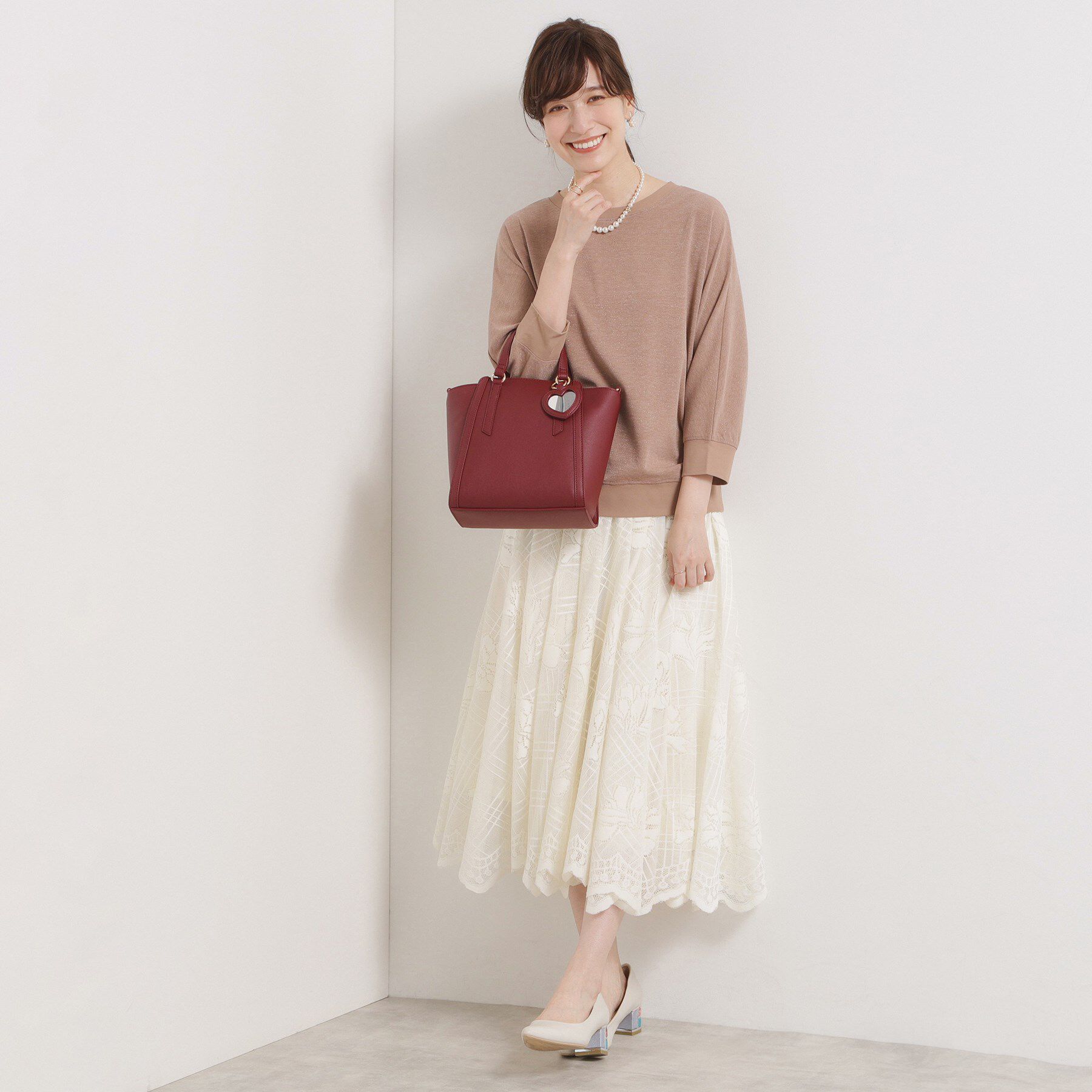 ITS&rsquo;DEMO「ミラーチャーム付き2WAYトート」|ハンドバッグ|