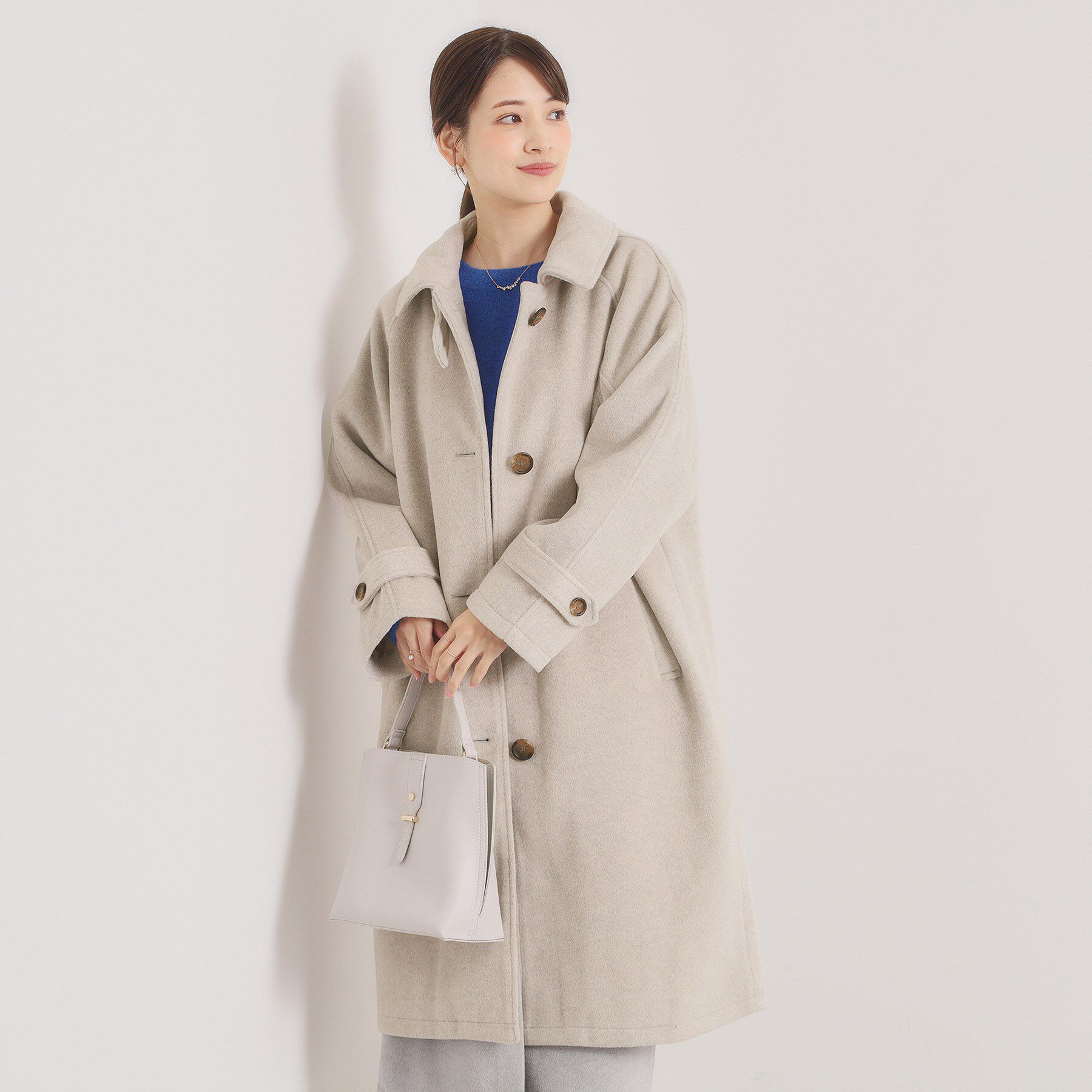 ITS&rsquo;DEMO「モッサ風ロングコート」|ステンカラーコート|