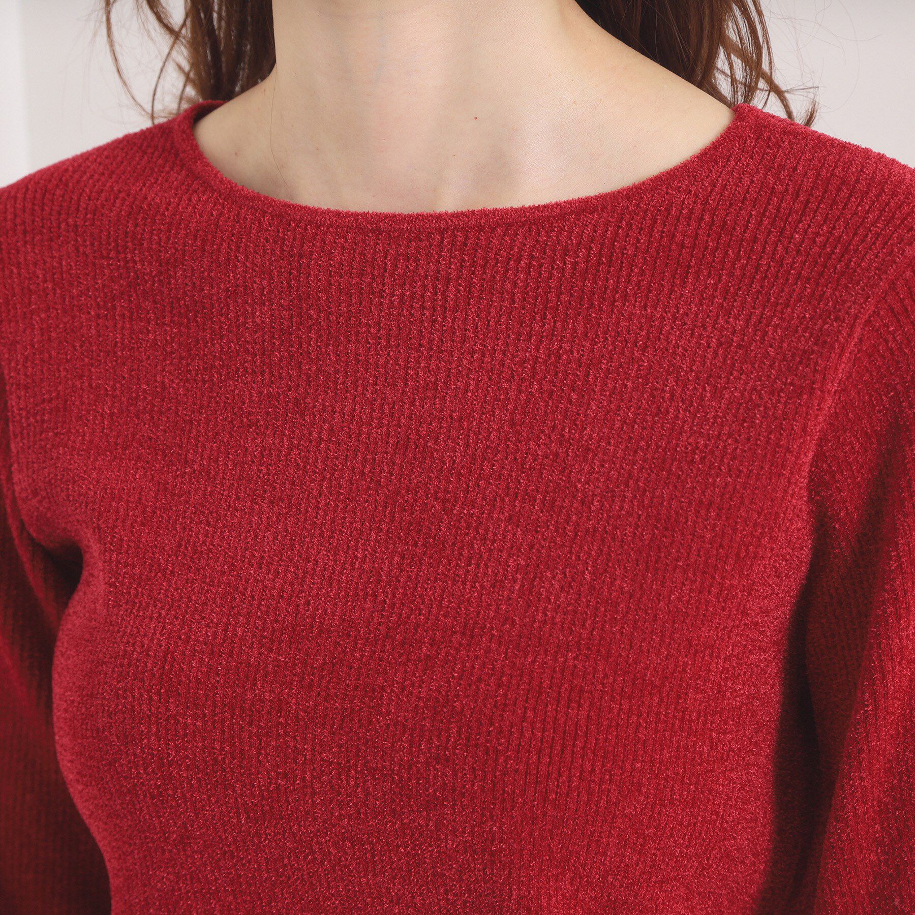 ITS&rsquo;DEMO「【毛玉防止／洗濯機OK】ボートネックモールニット」|ニット・セーター|