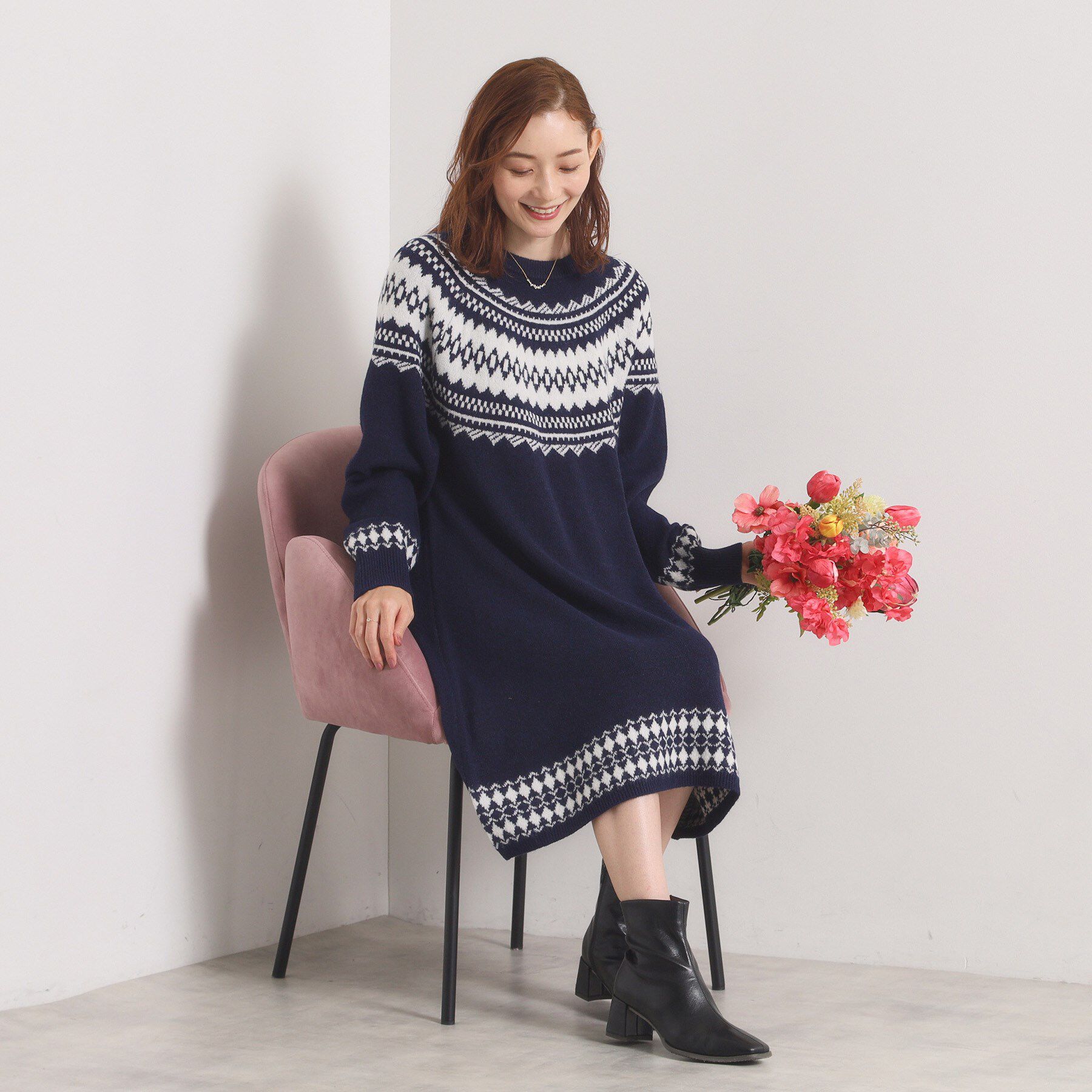 ITS&rsquo;DEMO「【手洗い可】求心ニットワンピース」|ワンピース|