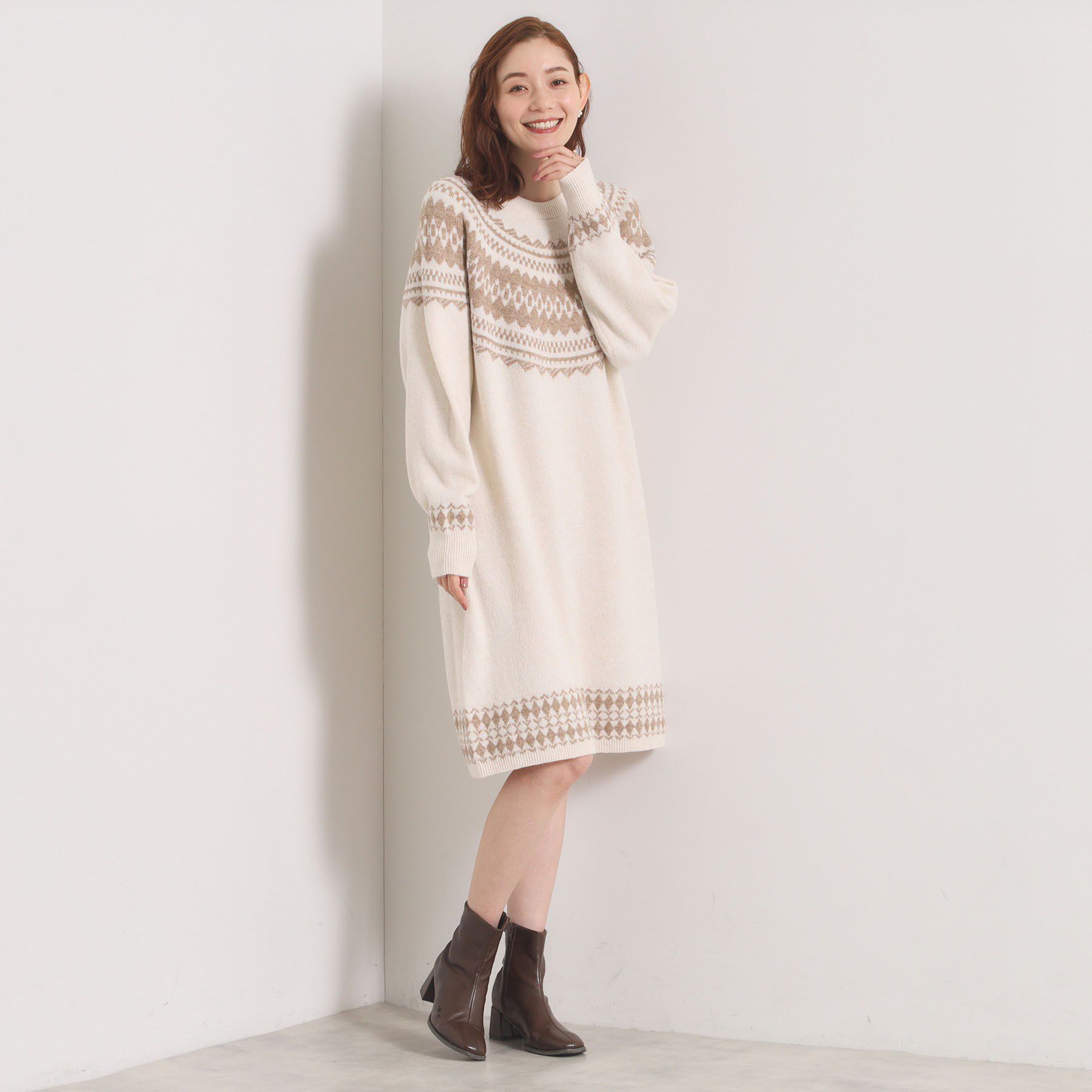 ITS&rsquo;DEMO「【手洗い可】求心ニットワンピース」|ワンピース|