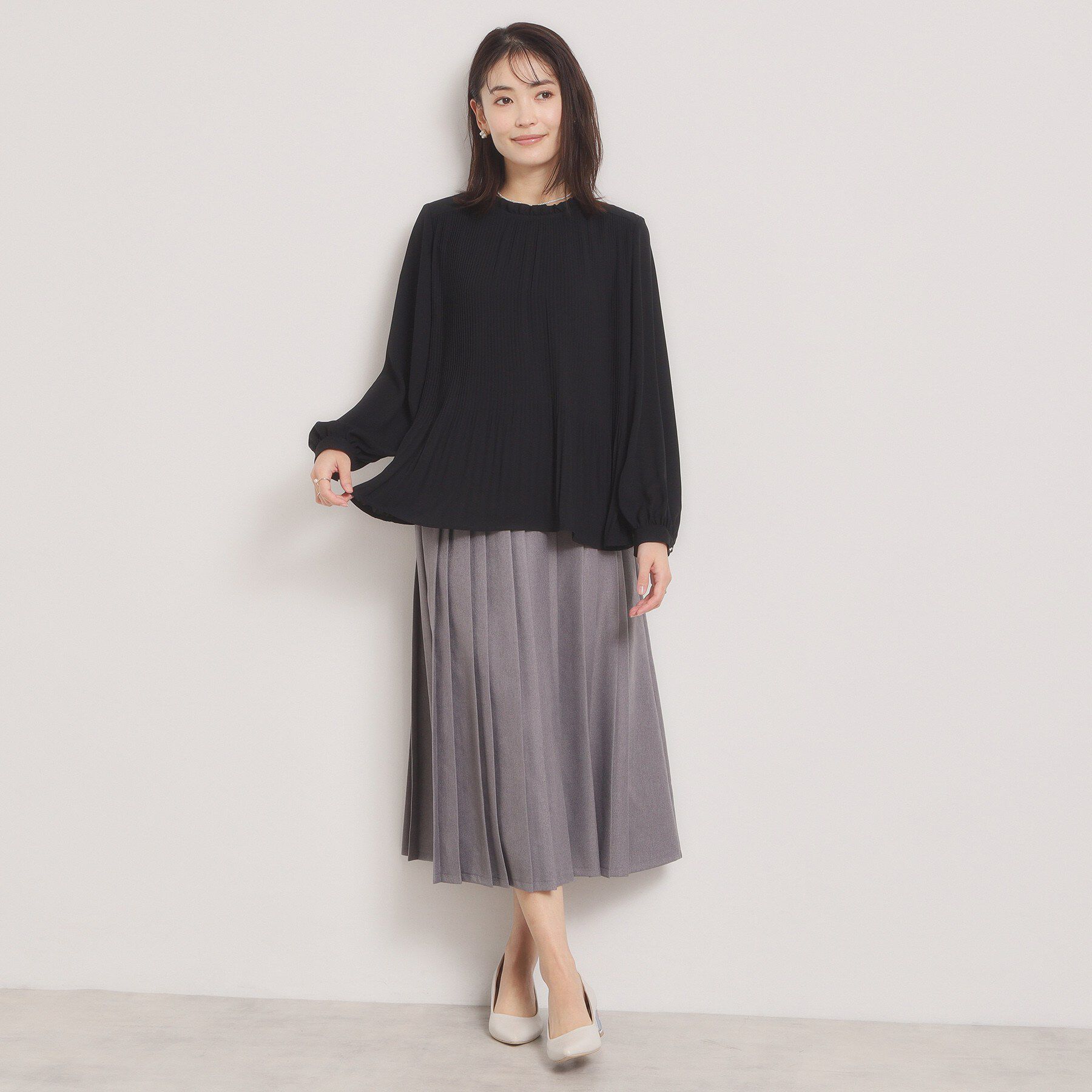 ITS&rsquo;DEMO「【手洗い可】プリーツブラウス」|シャツ・ブラウス|