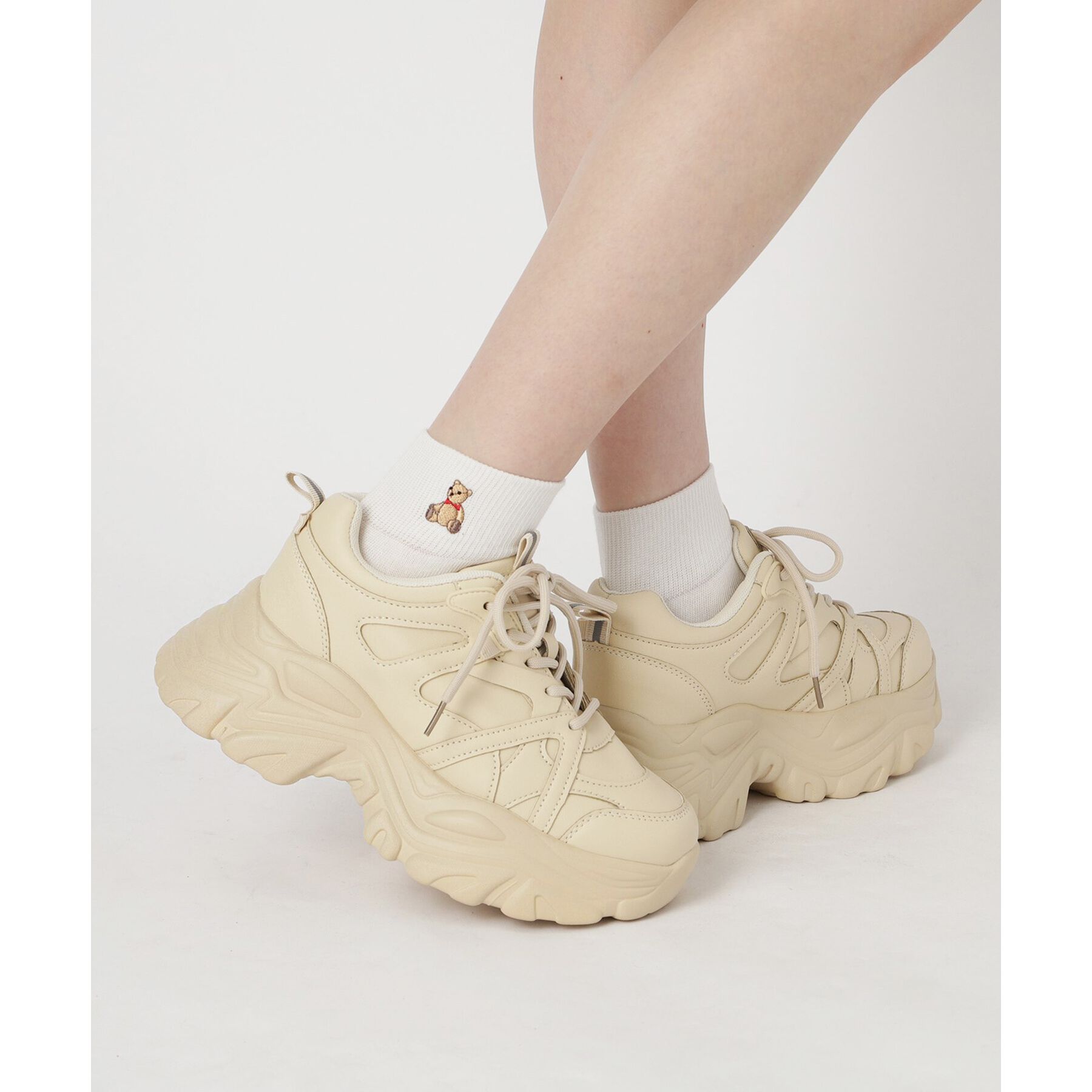 csT&P「【2WAYチェーン付き】軽量ボリュームソール厚底スニーカー」|スニーカー|