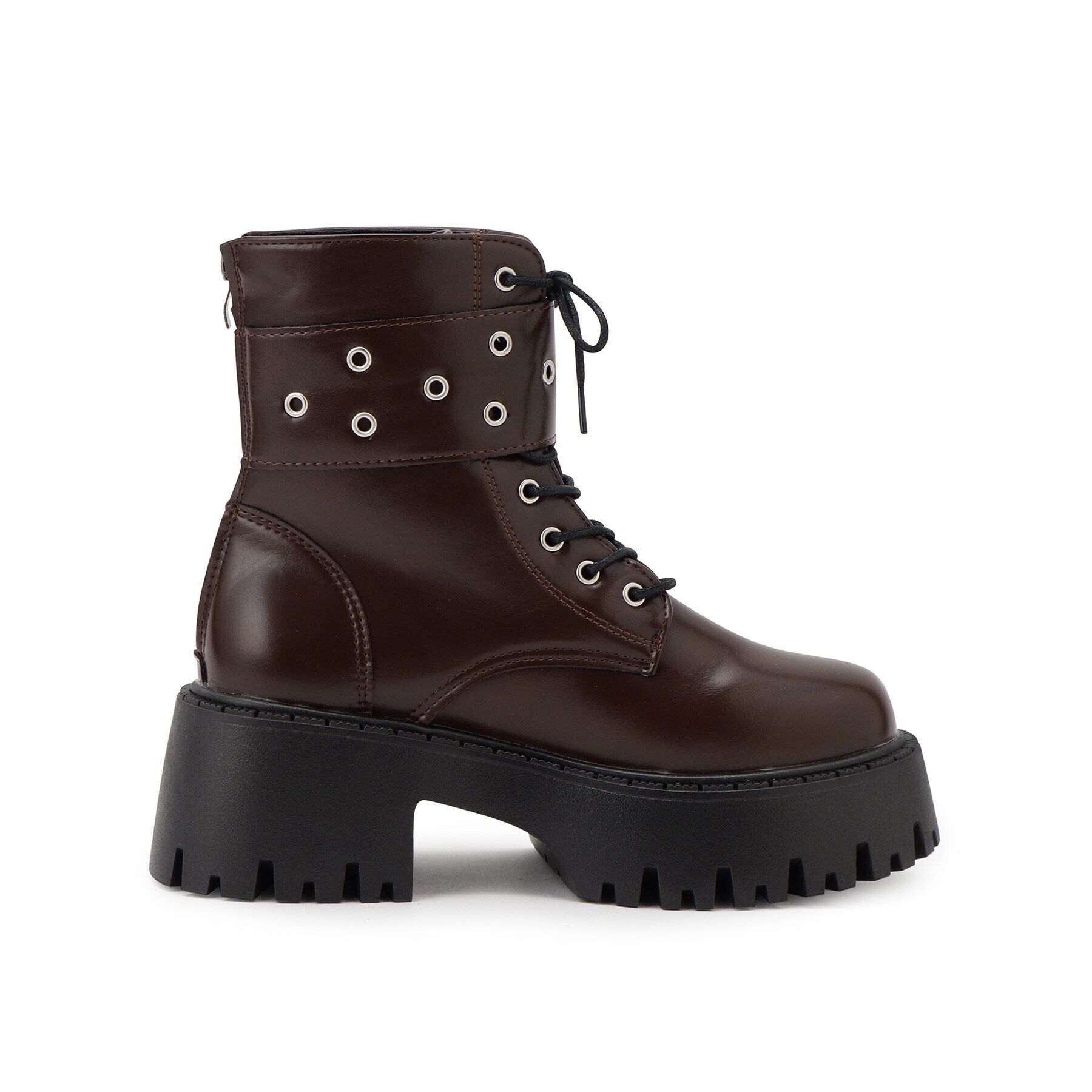 csT&P「厚底ダブルベルトレースアップブーツ」|ショートブーツ|