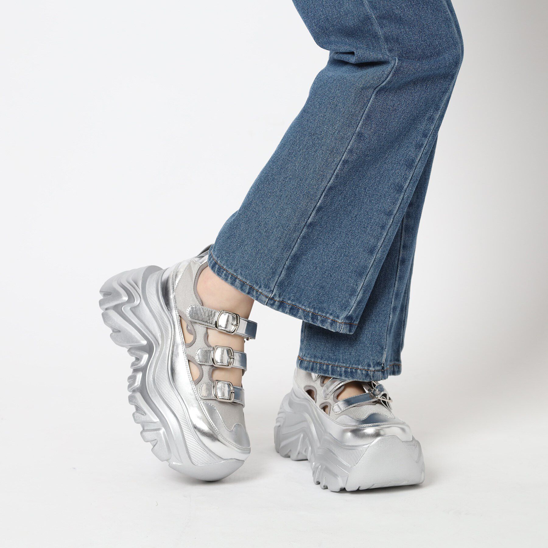 ESPERANZA「3本ベルト厚底メッシュスニーカー」|スニーカー|