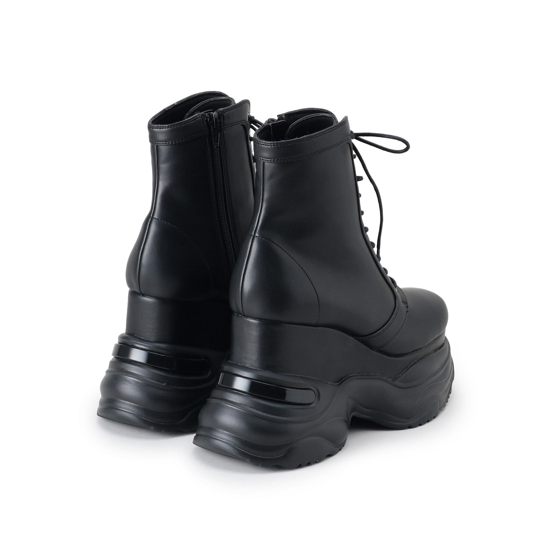 ESPERANZA「厚底スニーカーショートブーツ【レースアップ・足首にフィットして細見え】歩きやすいブーツスニーカー」|ショートブーツ|