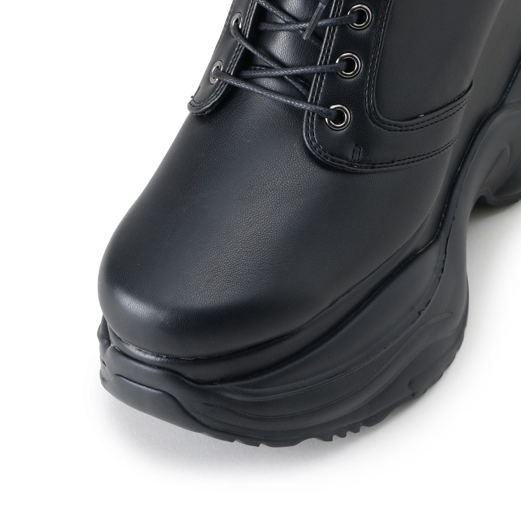 ESPERANZA「厚底スニーカーショートブーツ【レースアップ・足首にフィットして細見え】歩きやすいブーツスニーカー」|ショートブーツ|