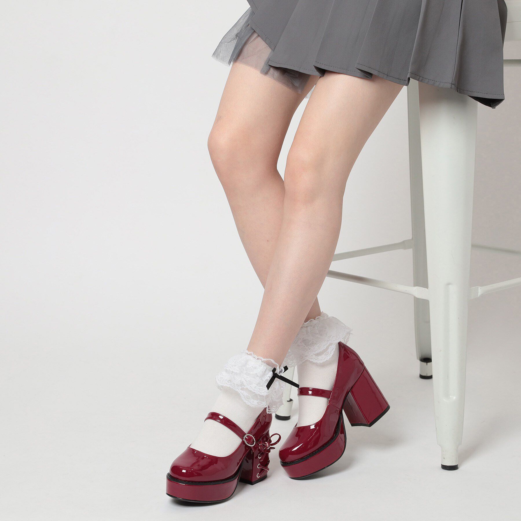 csT&P「厚底ヒールレースアップパンプス」|パンプス|