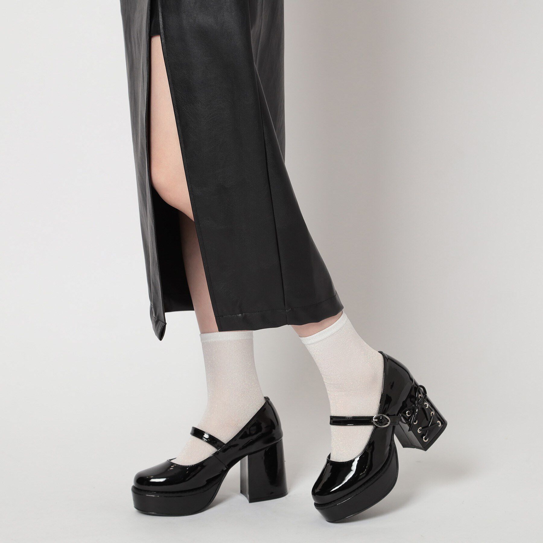 csT&P「厚底ヒールレースアップパンプス」|パンプス|